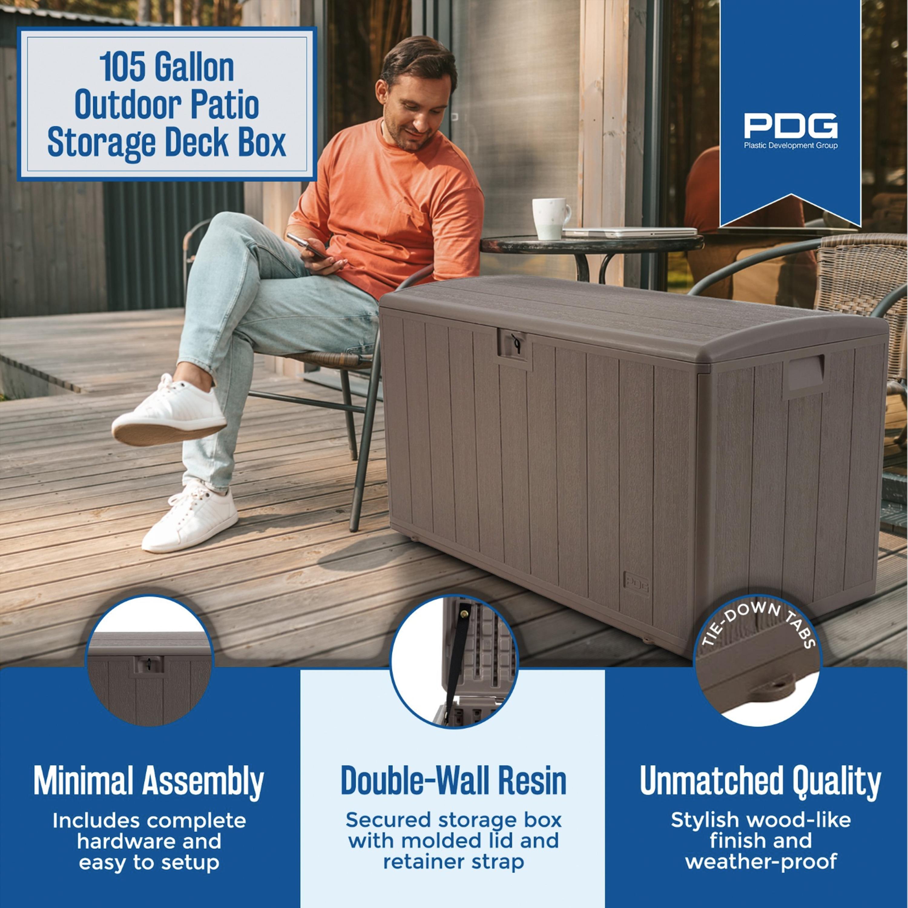 Plastic Development Group Plastic Development Group 48'' W 105 Gallons Water Resistant Resin Deck Box