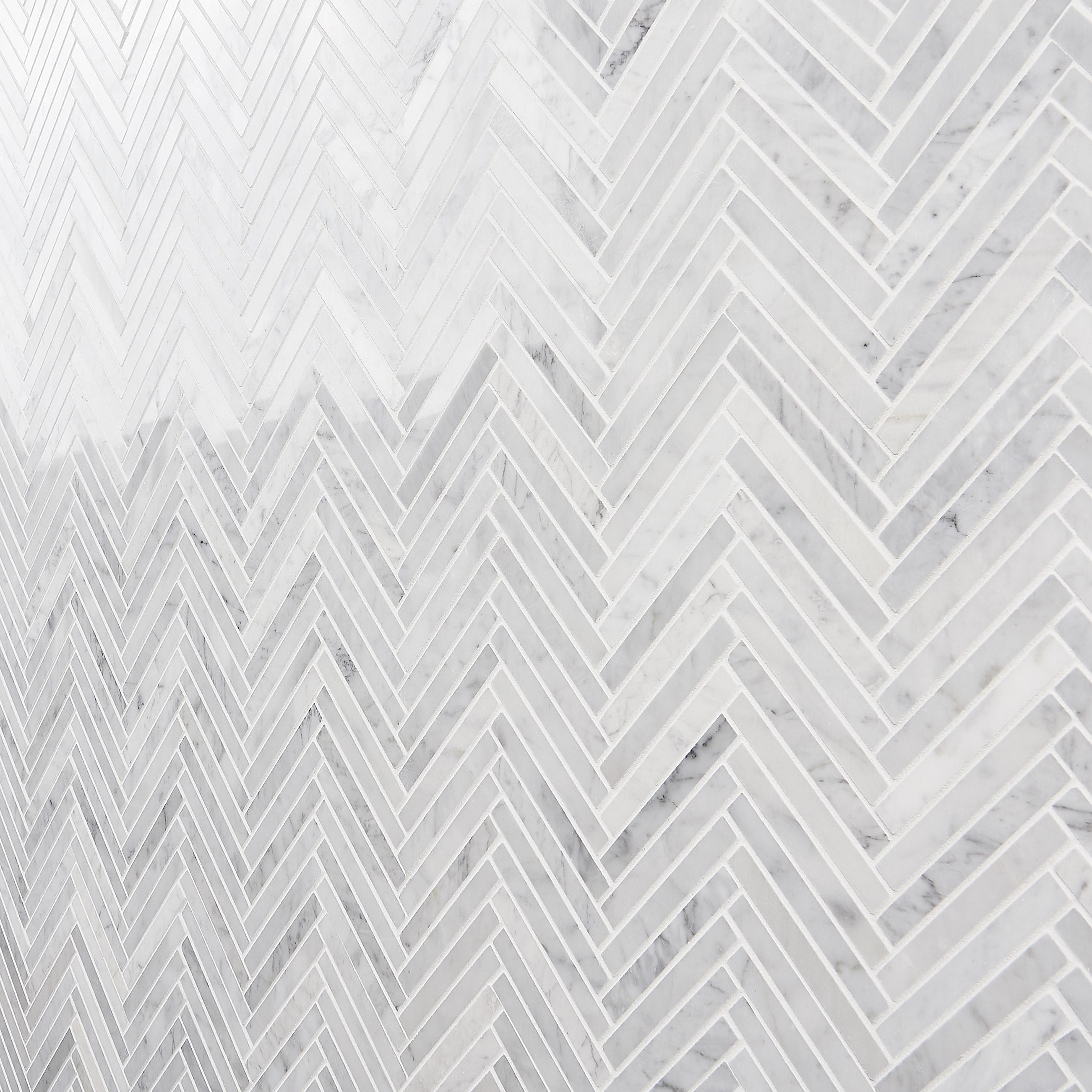 Marble Collection 0.5" X 4" Herringbone Natural Stone Mosaic Wall & Floor Tile