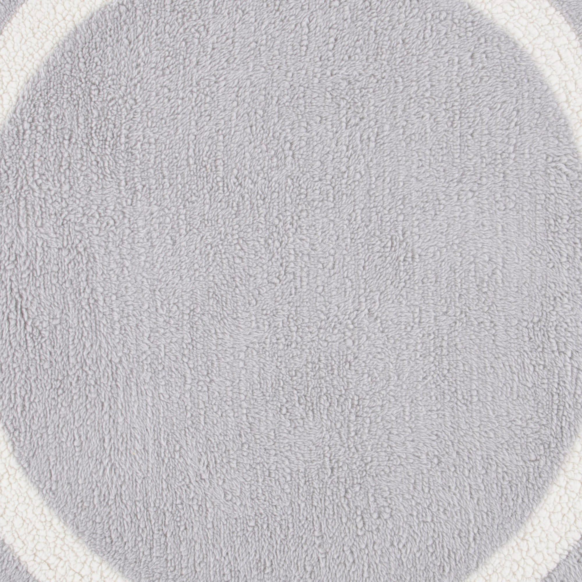 Braided BRD802 Hand Woven Area Rug - Grey/Ivory - 4' round - Safavieh.