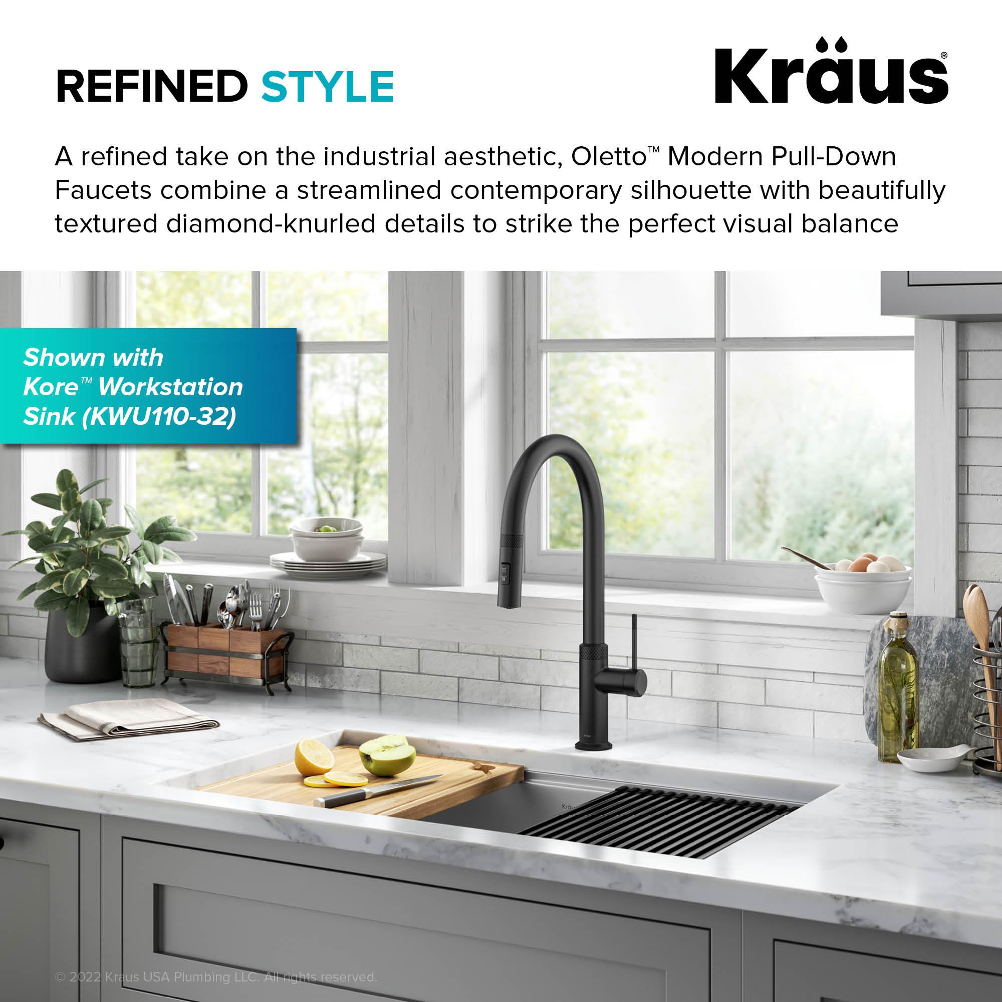 Kraus Oletto Single Handle High-arc Kitchen Faucet