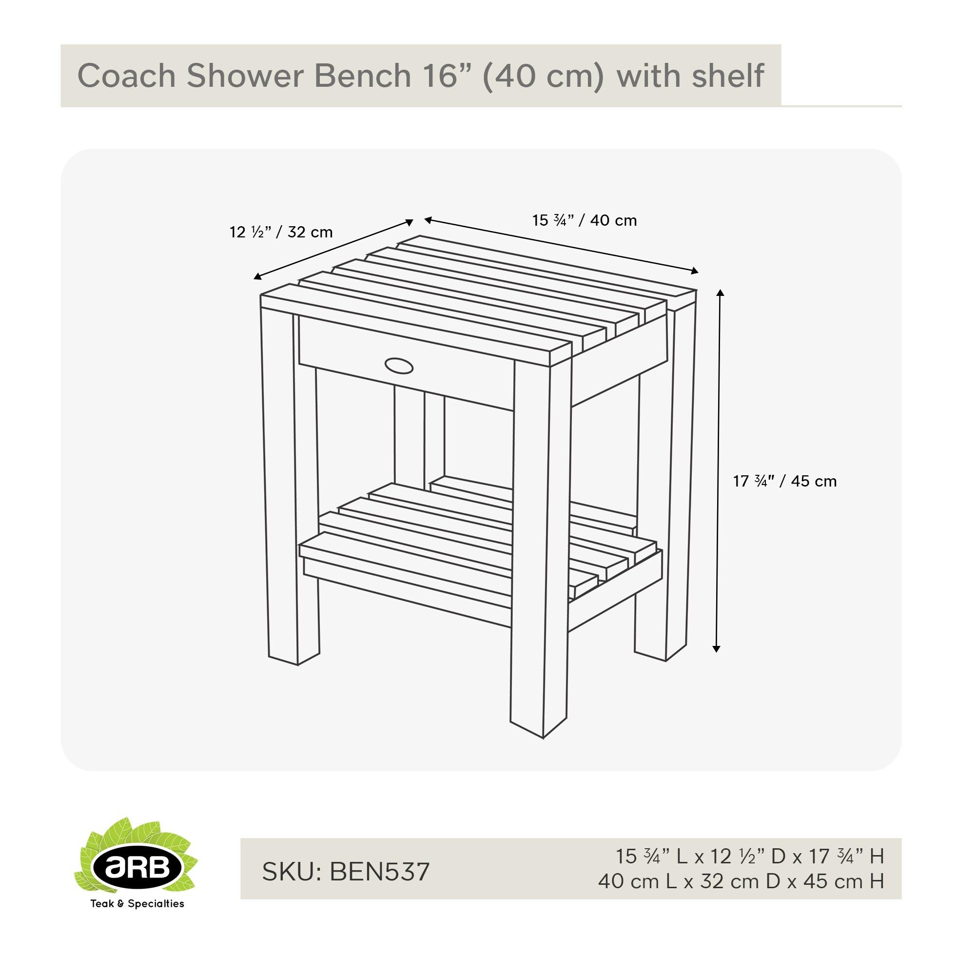 ARB Teak & Specialties Teak Shower Bench