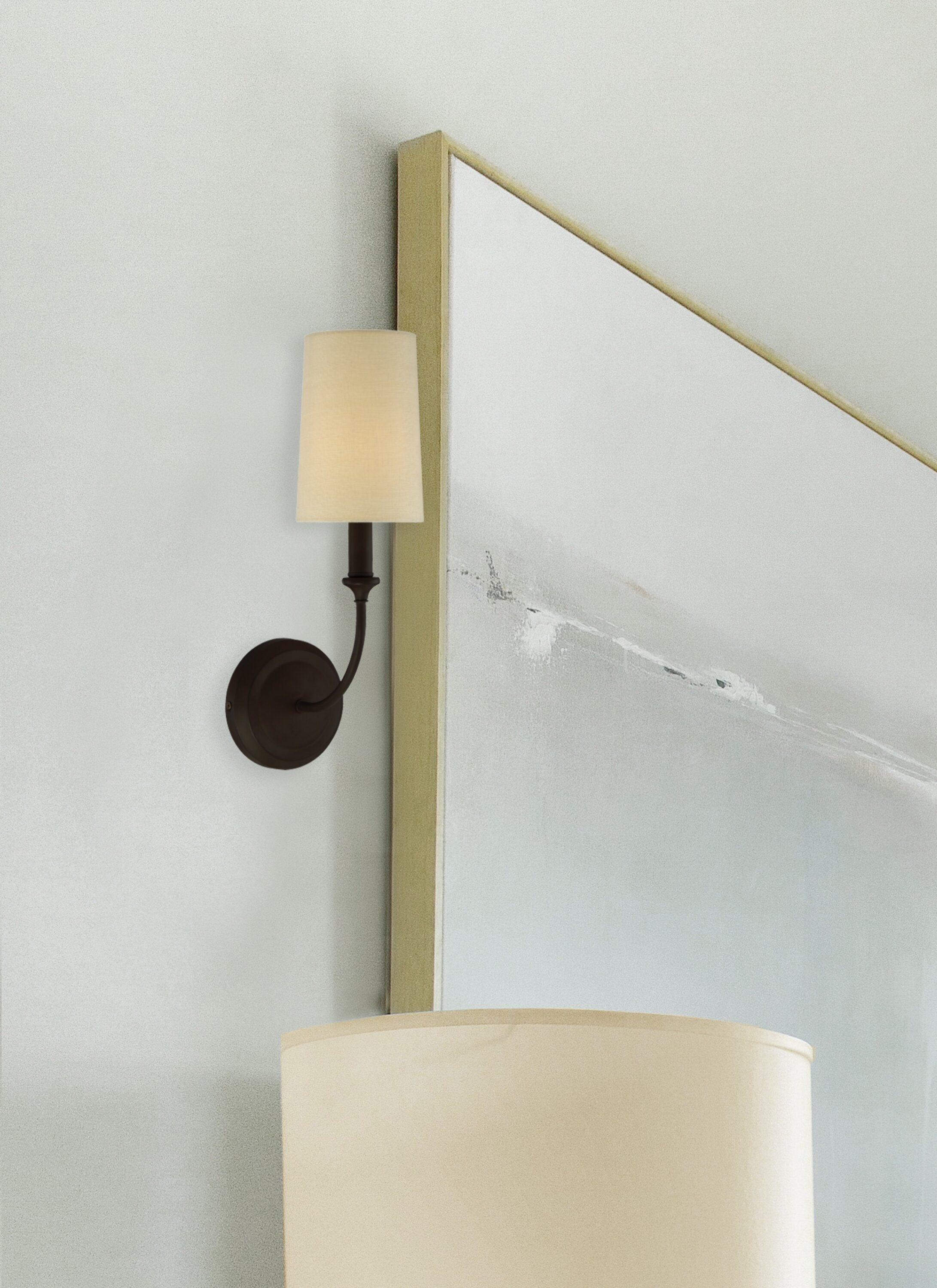 Crystorama Libby Langdon for  Sylvan 1 Light Dark Bronze Sconce - 4.87'' W x 15.75'' H x 7.75'' D