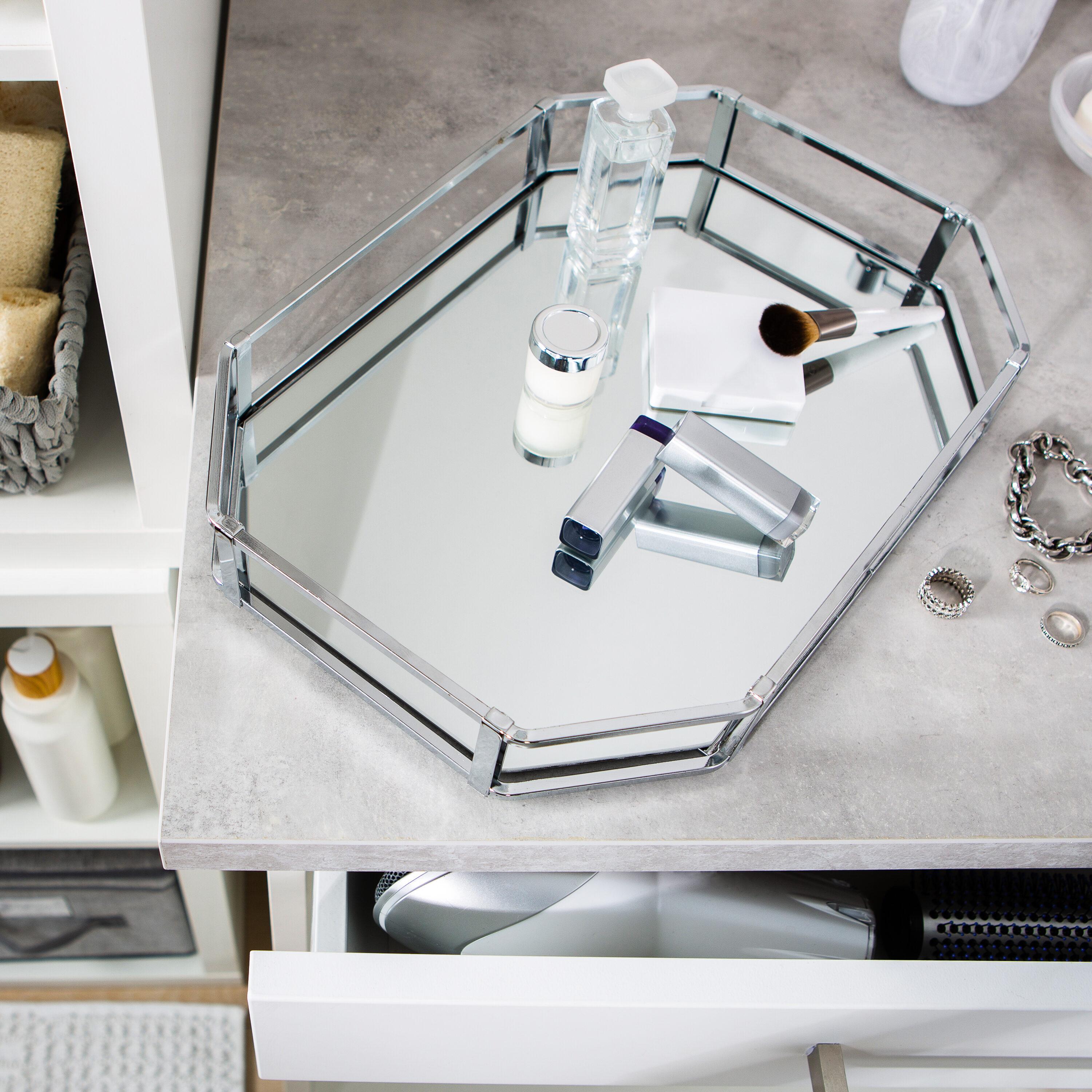 Simplify Trellas Octangular Design Mirror Vanity Tray & Reviews | Wayfair