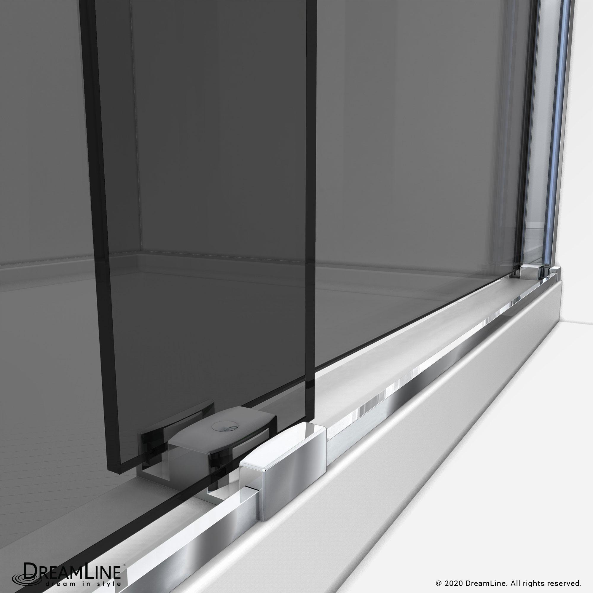DreamLine 56" - 60" W 60" H Reversible Semi-Frameless Tub Door with ClearMax Technology SHDR-6360602G01