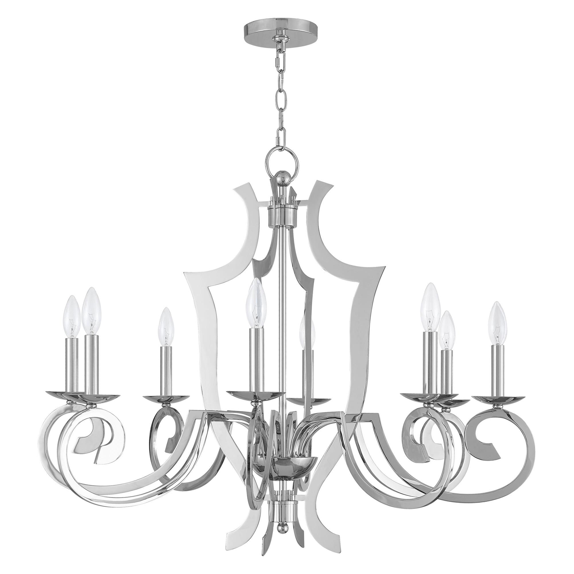 Livex Lighting Aldrich 8 - Light Chandelier in  Polished Chrome