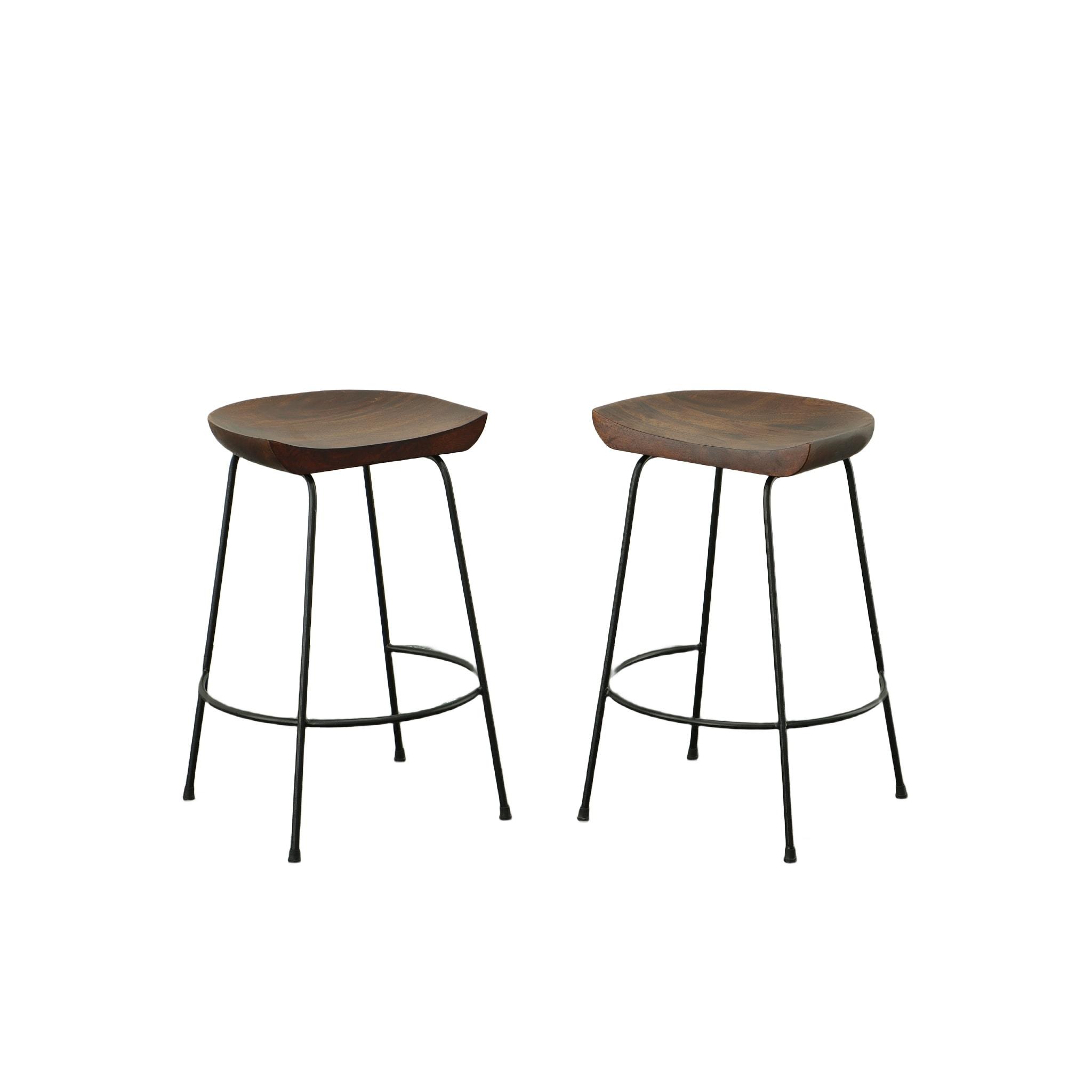 Carolina Classics Diya 24.5" Counter Stool Chestnut Black