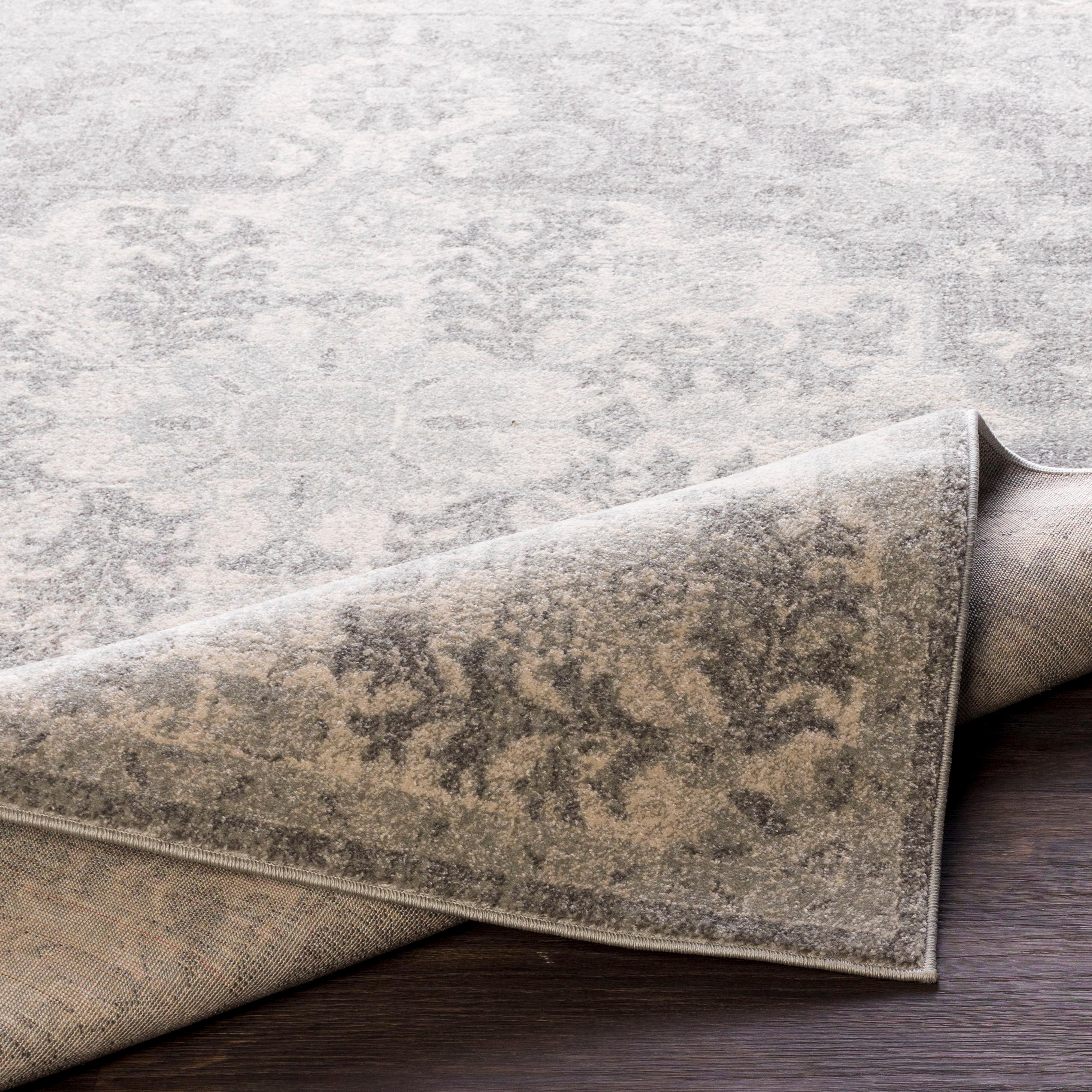 Livabliss Harput Vintage Medallion Area Rug,2' x 2'11",Dark Grey