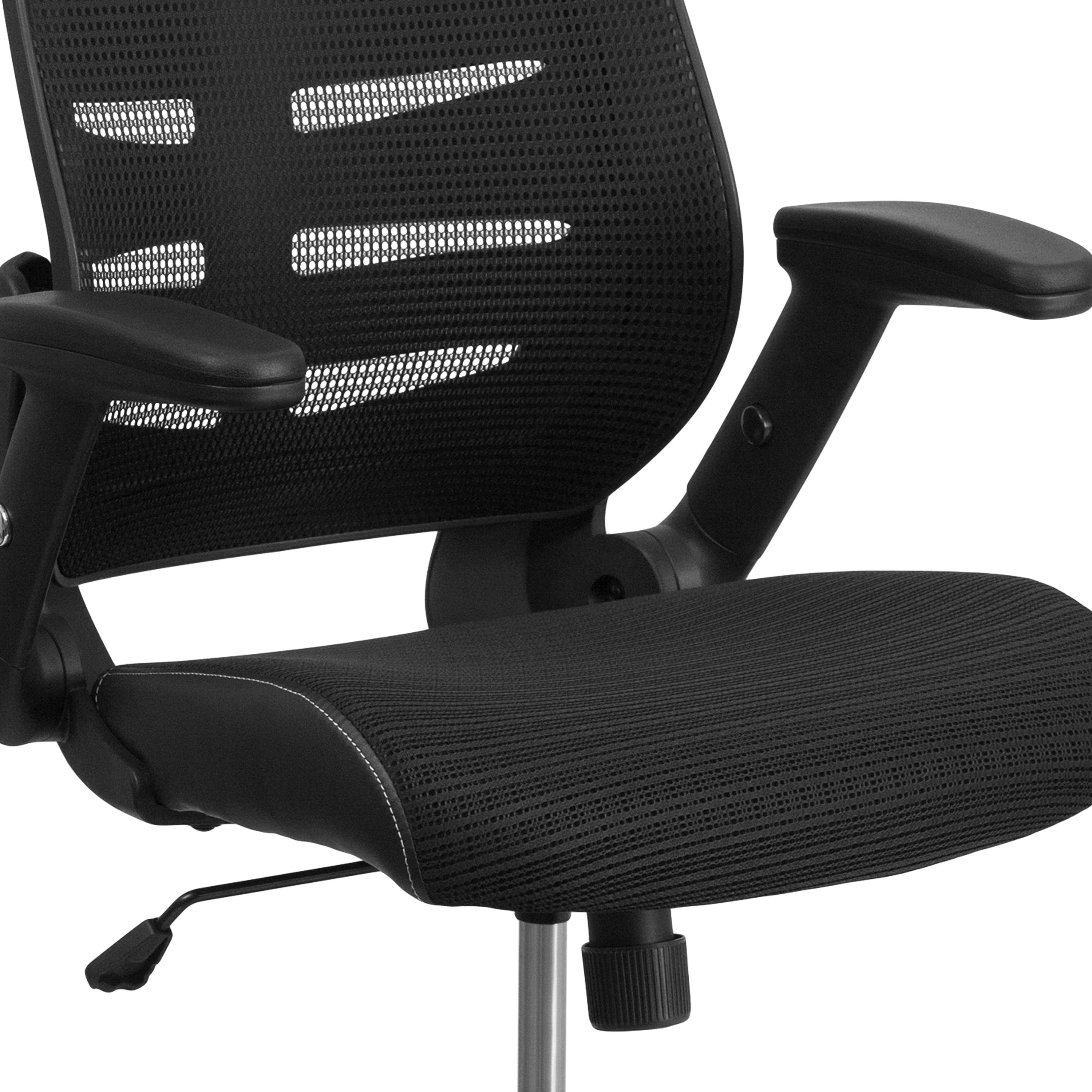 Flash Furniture High Back Designer Mesh Swivel Executive Ergonomic Chair with Flip-Up Arms