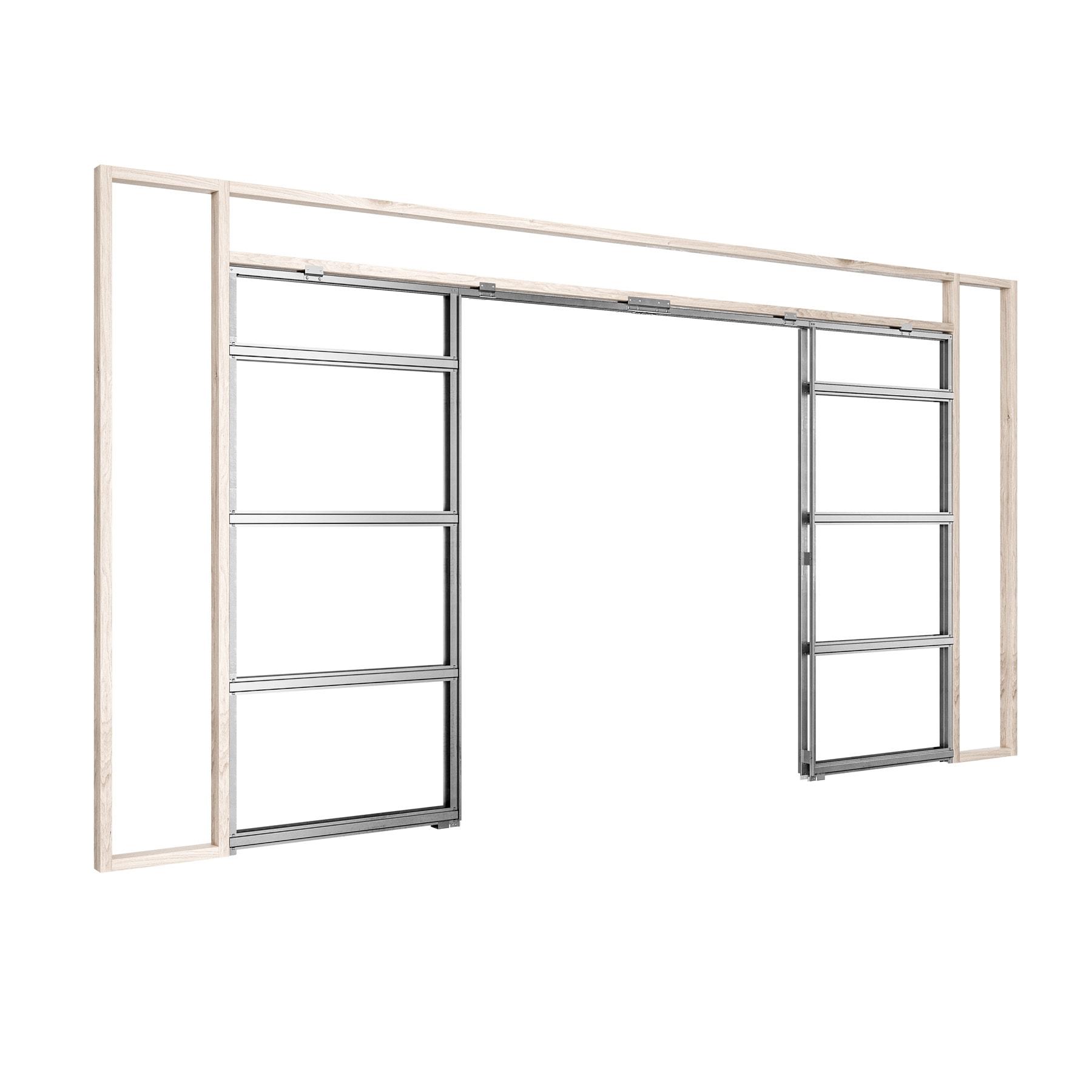 ROCKET 30-in x 80-in Steel Pocket Door Frame with Frame and hardware