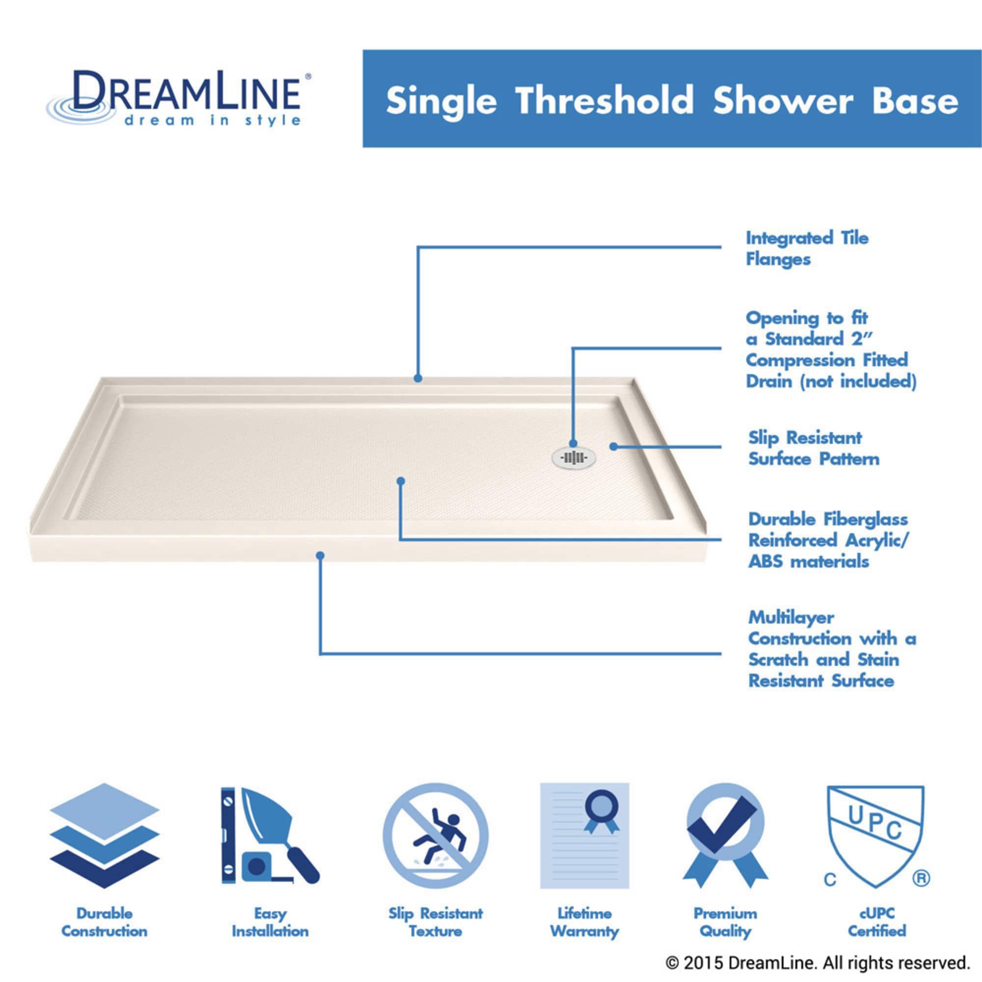 Infinity-Z 60" W x 74.75" H Framed Sliding Shower Kit