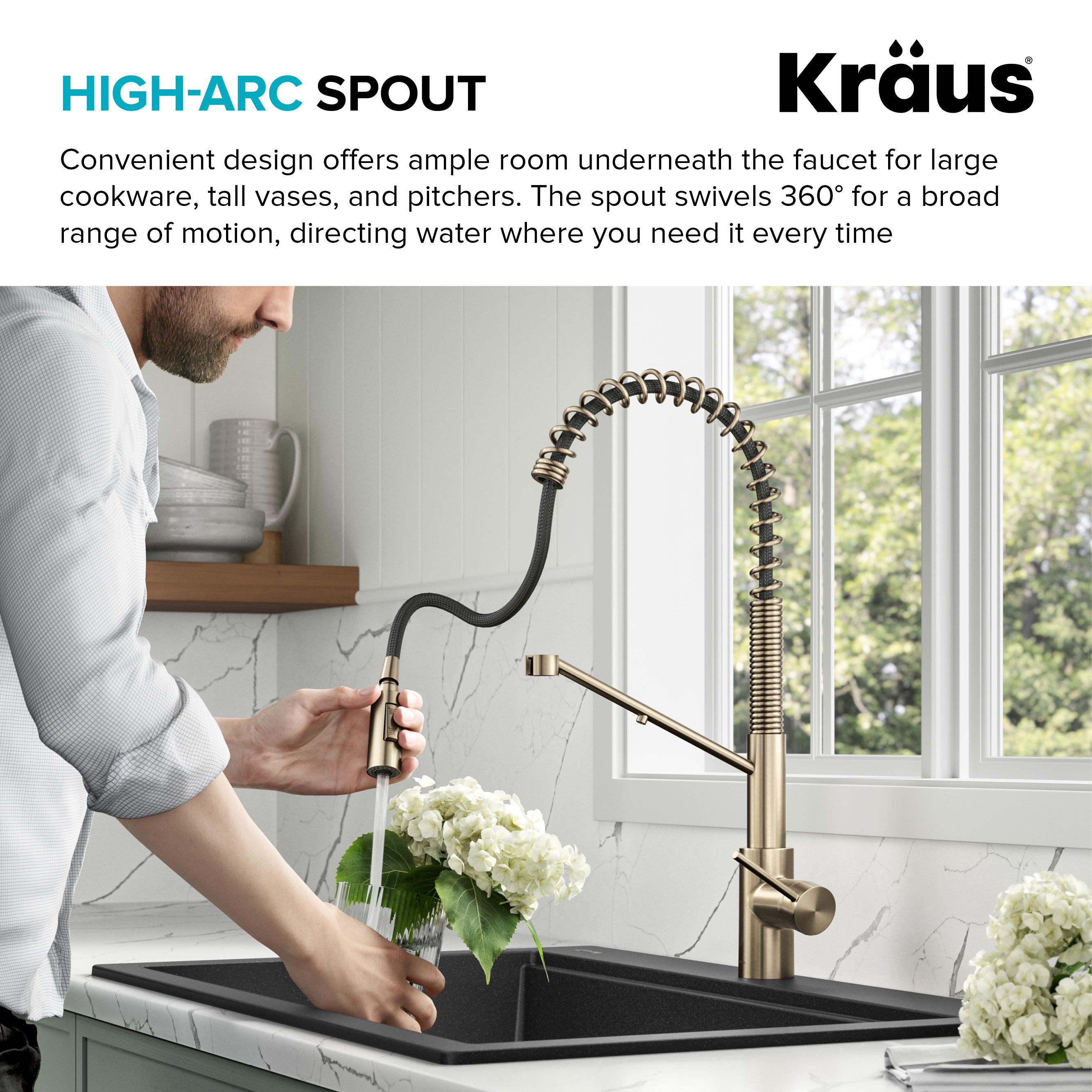 Oletto 2-in-1 Pull-Down Single Handle Kitchen Faucet