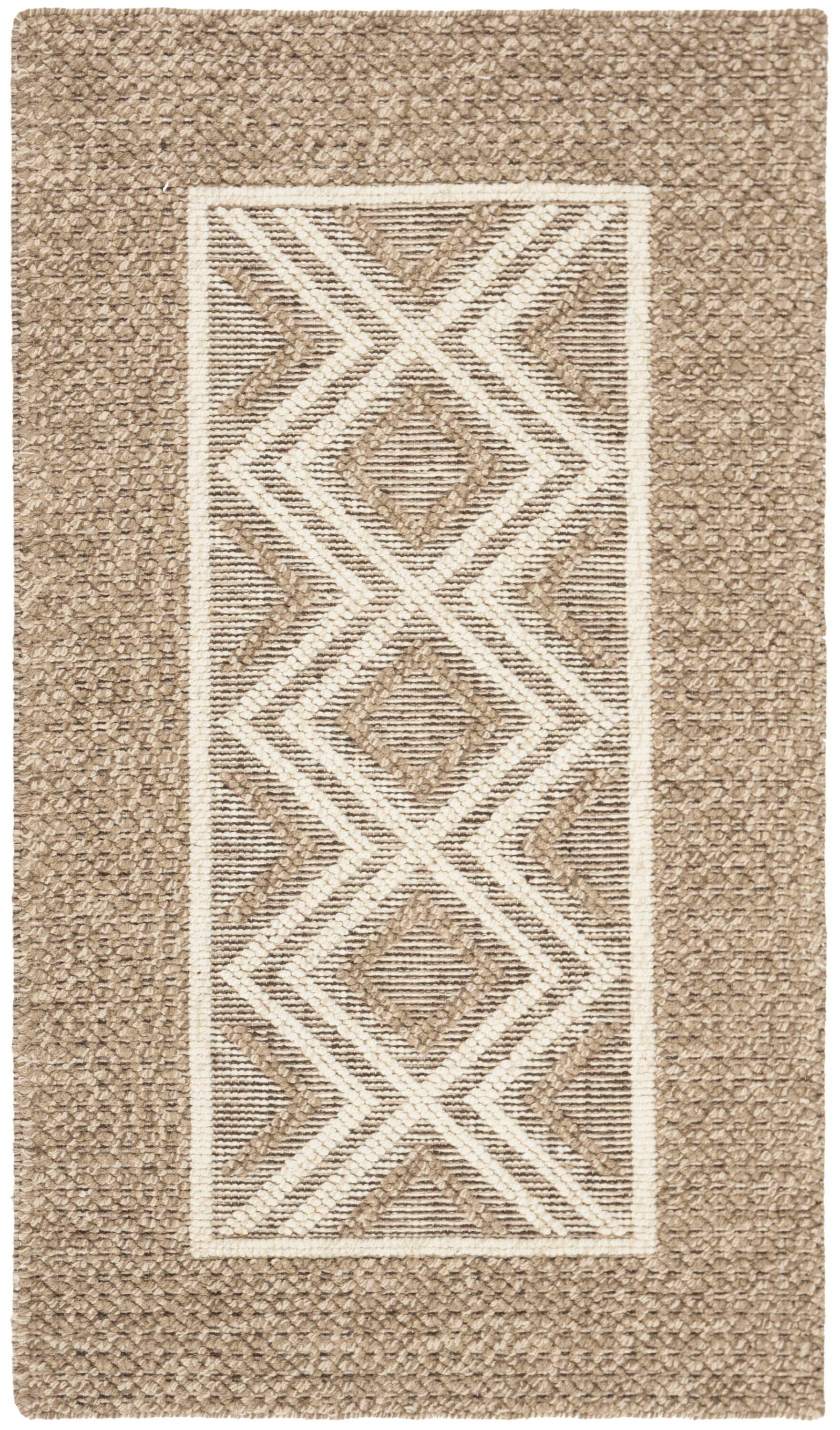 Vermont VRM212 Hand Woven Indoor Accent Rug - Beige/Ivory - 3'x5' - Safavieh