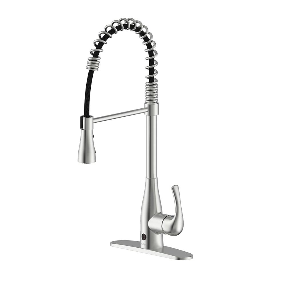 Touchless Spring Neck Pull Down Single Handle Kitchen Faucet