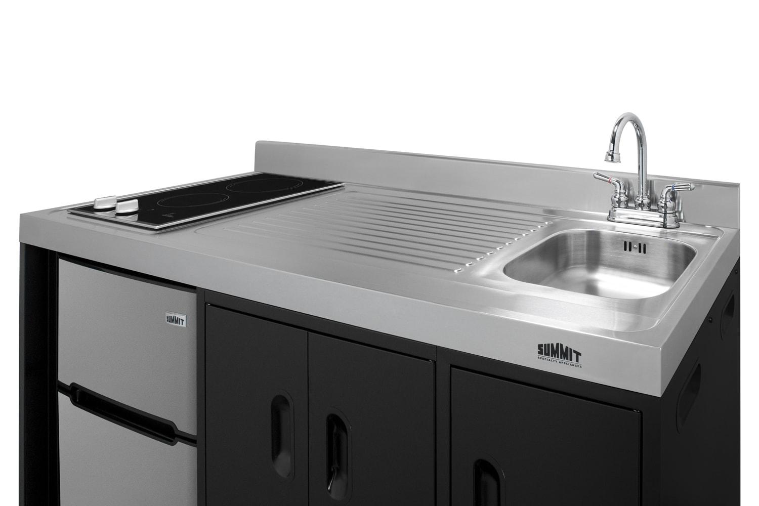 Summit Ck54sinkr 54 Inches Wide Kitchenette - Stainless Steel