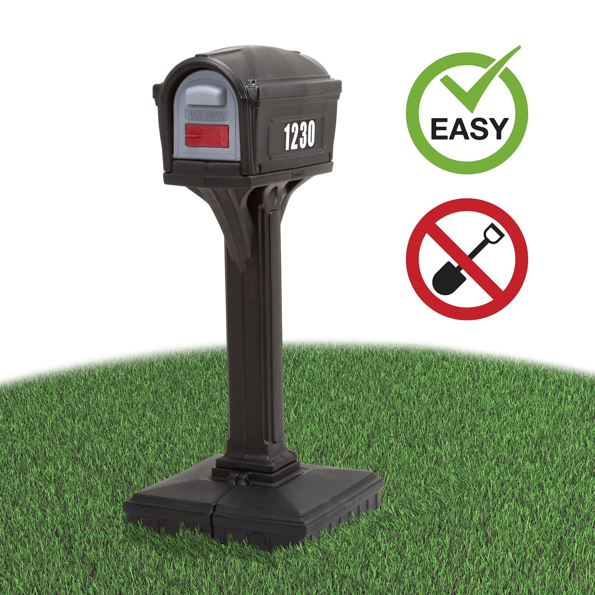 Dig Free Easy Up Classic Post Mounted Mailbox