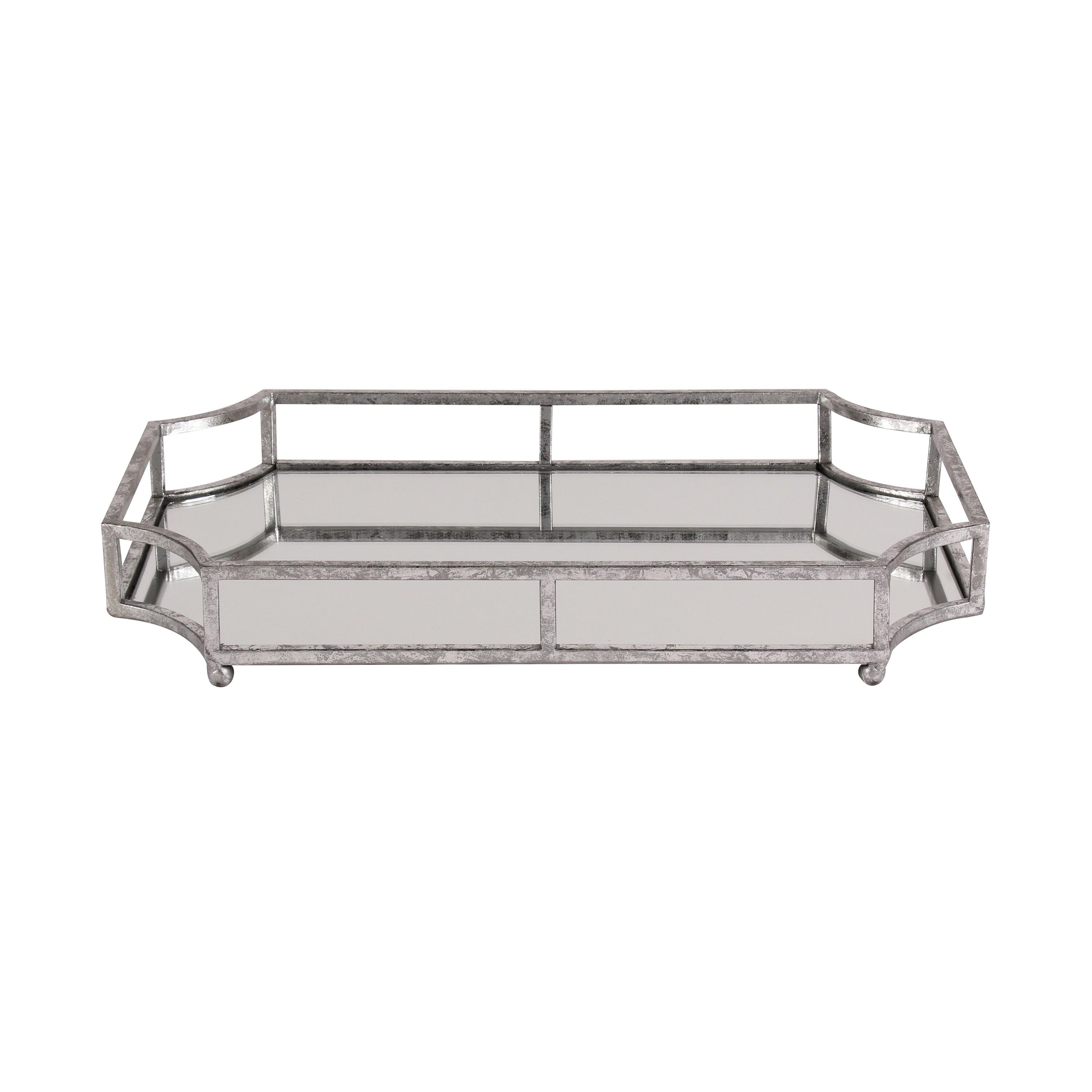 Kate and Laurel Ciel Tray, 12x18, Silver