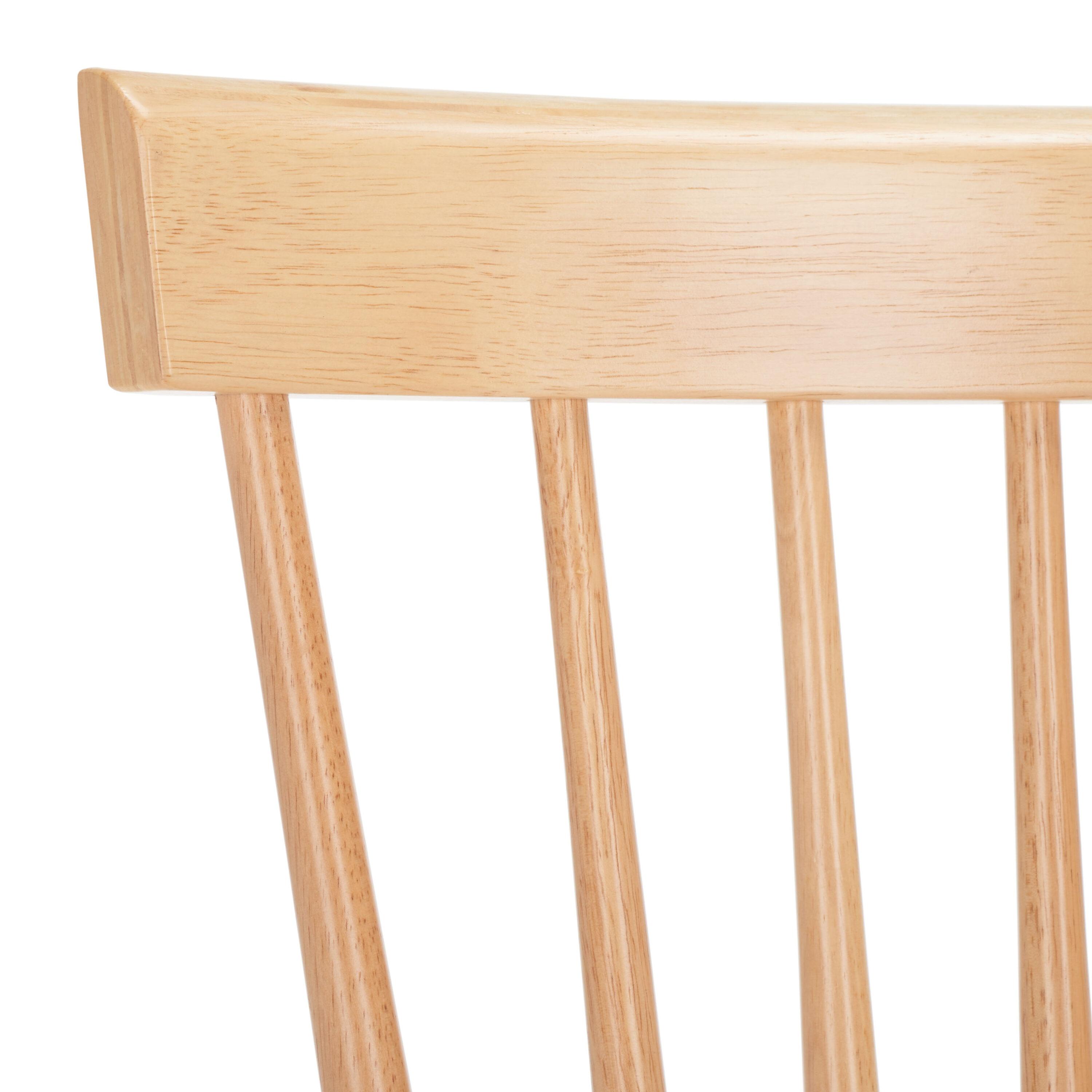 SAFAVIEH Parker Country Wood Solid Dining Parsons Chair, Natural (Set of 2)