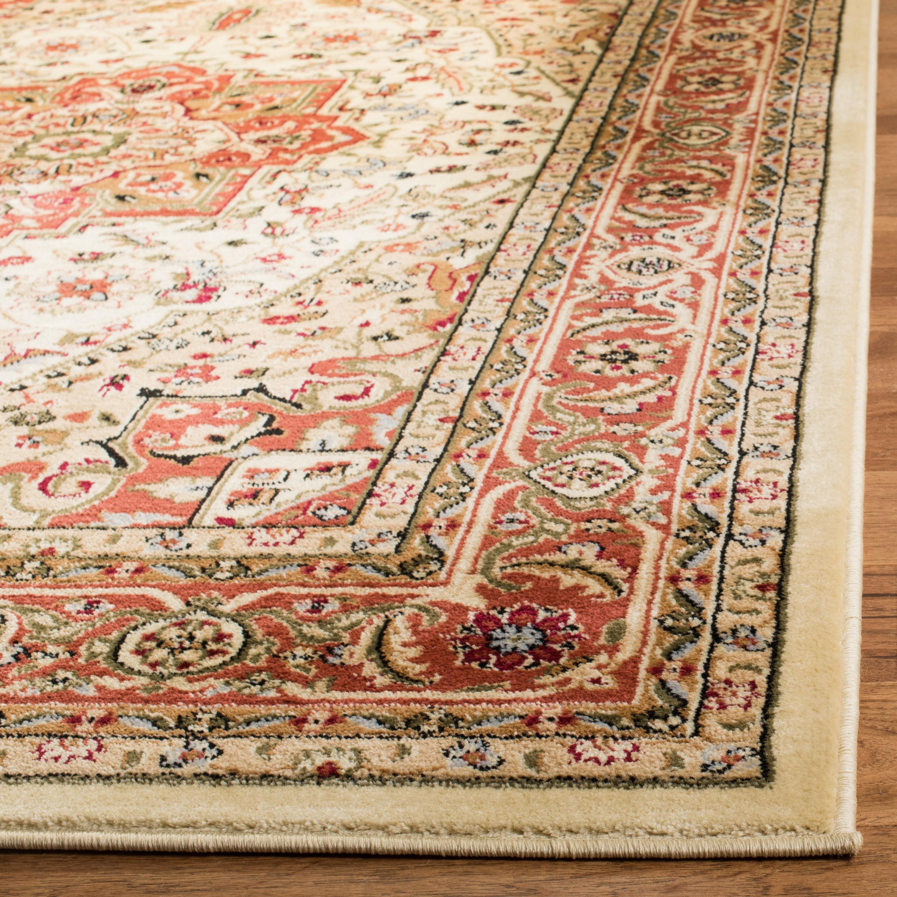 Lyndhurst LNH330 Power Loomed Accent Rug - Ivory/Rust - 3'3"x5'3" - Safavieh.