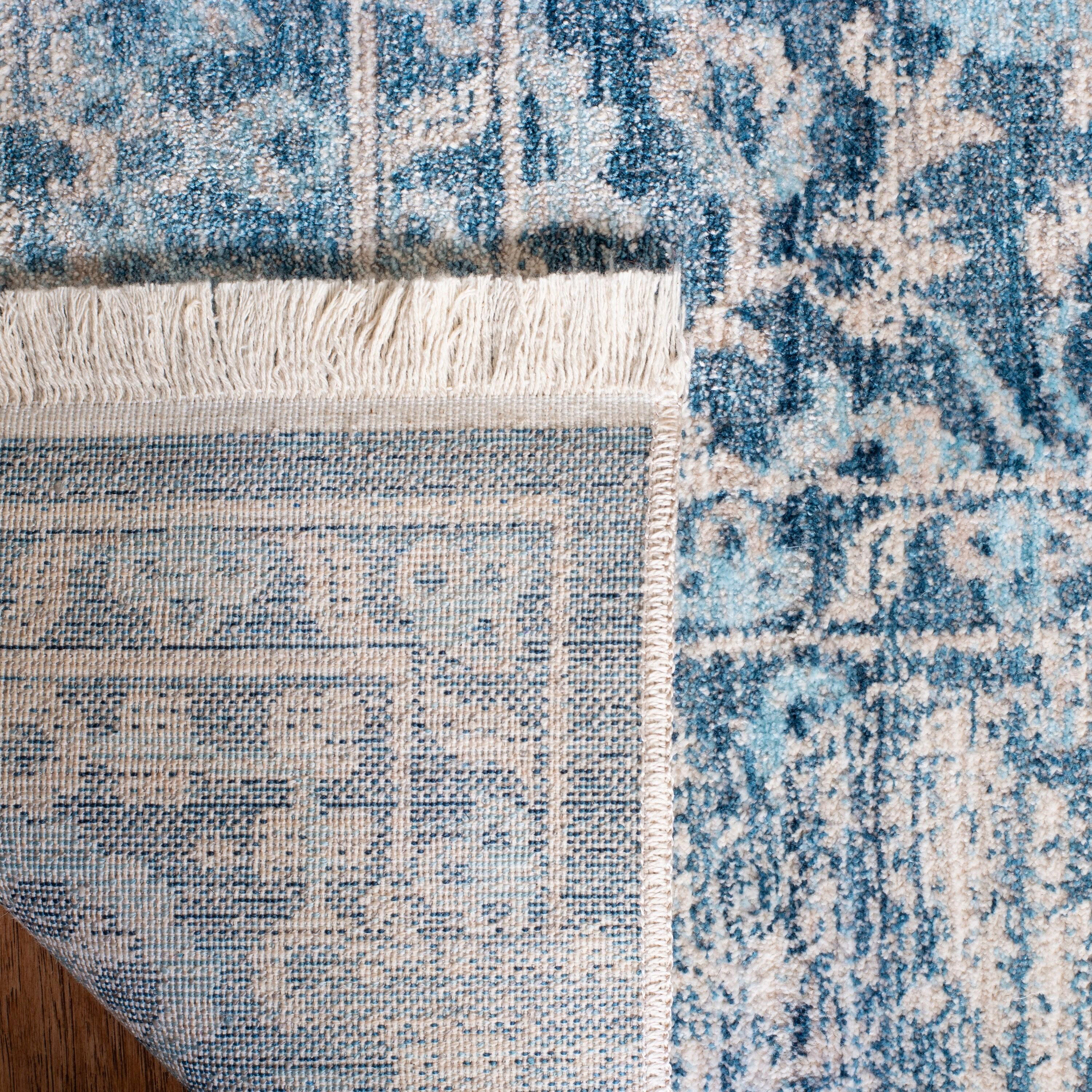 Vintage Persian VTP484 Power Loomed Area Rug - Blue/Ivory - 8'x10' - Safavieh.