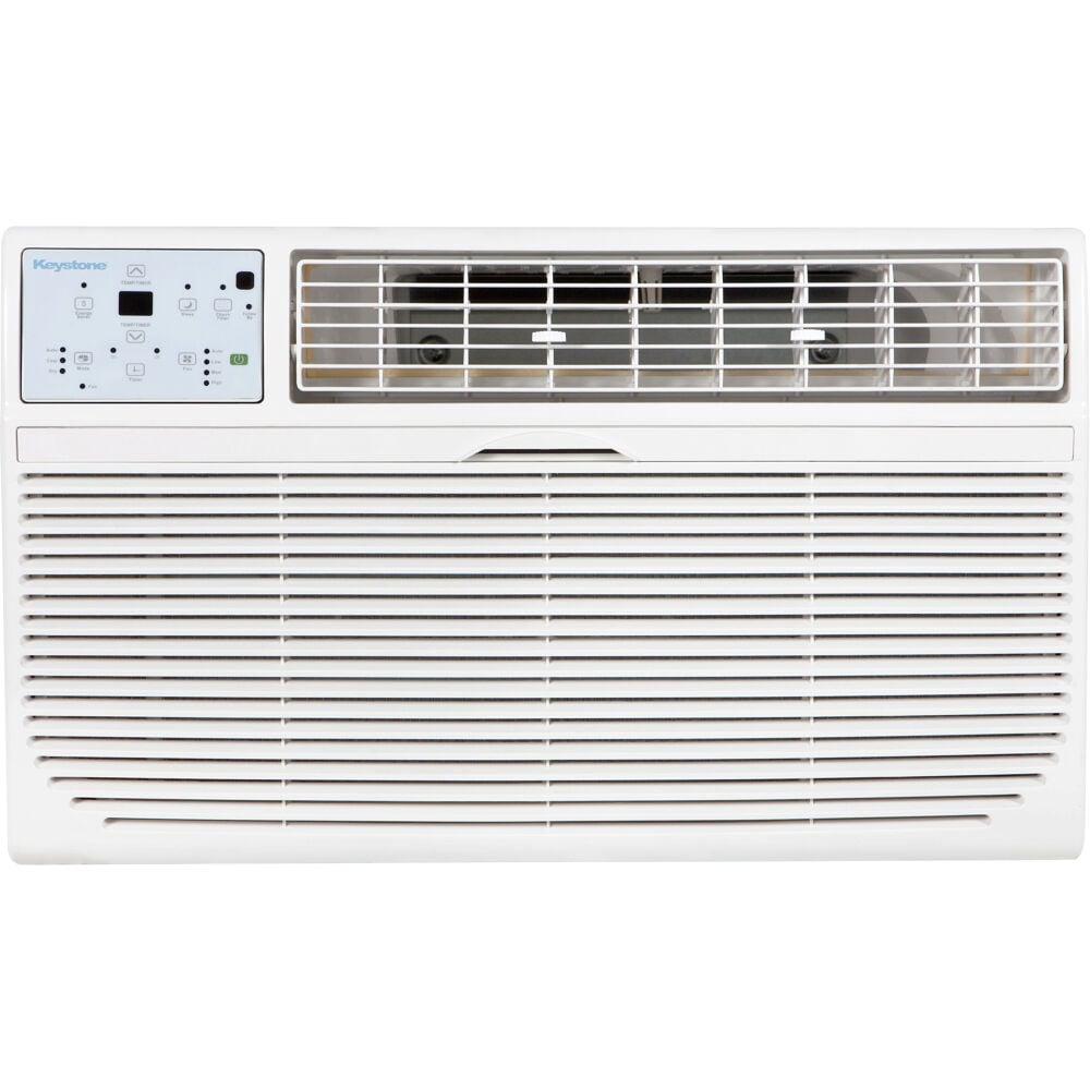 Keystone Keystone 10,000 BTU Wall Mounted Air Conditioner with Supplemental Heat and Dehumidifier Remote Control for Rooms up to 450 Sq.Ft., Quiet, High Efficiency AC