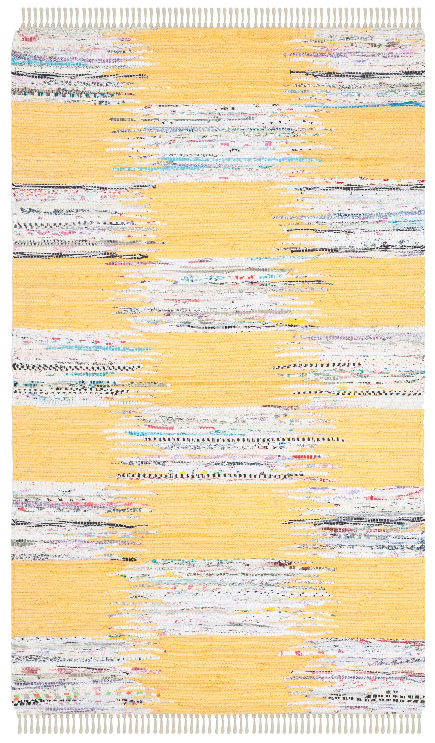 Montauk MTK721 Hand Woven Indoor Accent Rug - Yellow/Multi - 3'x5' - Safavieh.