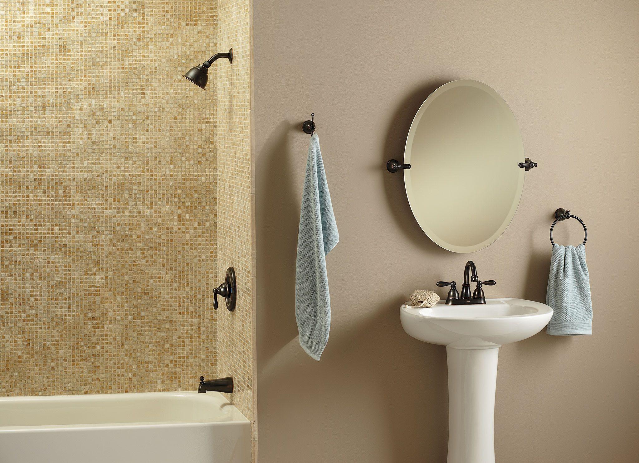 Caldwell High Arc 8-inch Mediterranean Bronze Bathroom Faucet