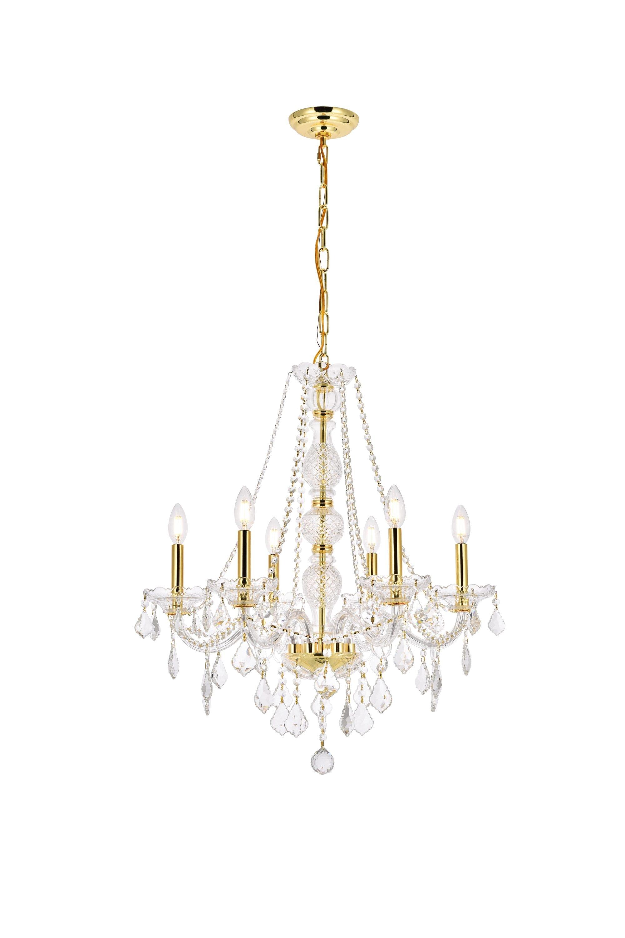 Elegant Lighting Verona 6 - Light Chandelier in  Gold