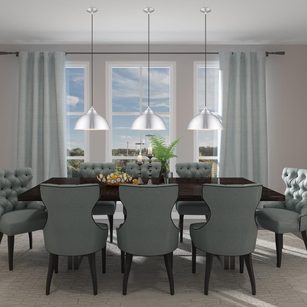 Livex Lighting Metal Shade 1 - Light Chandelier in  Brushed Aluminum