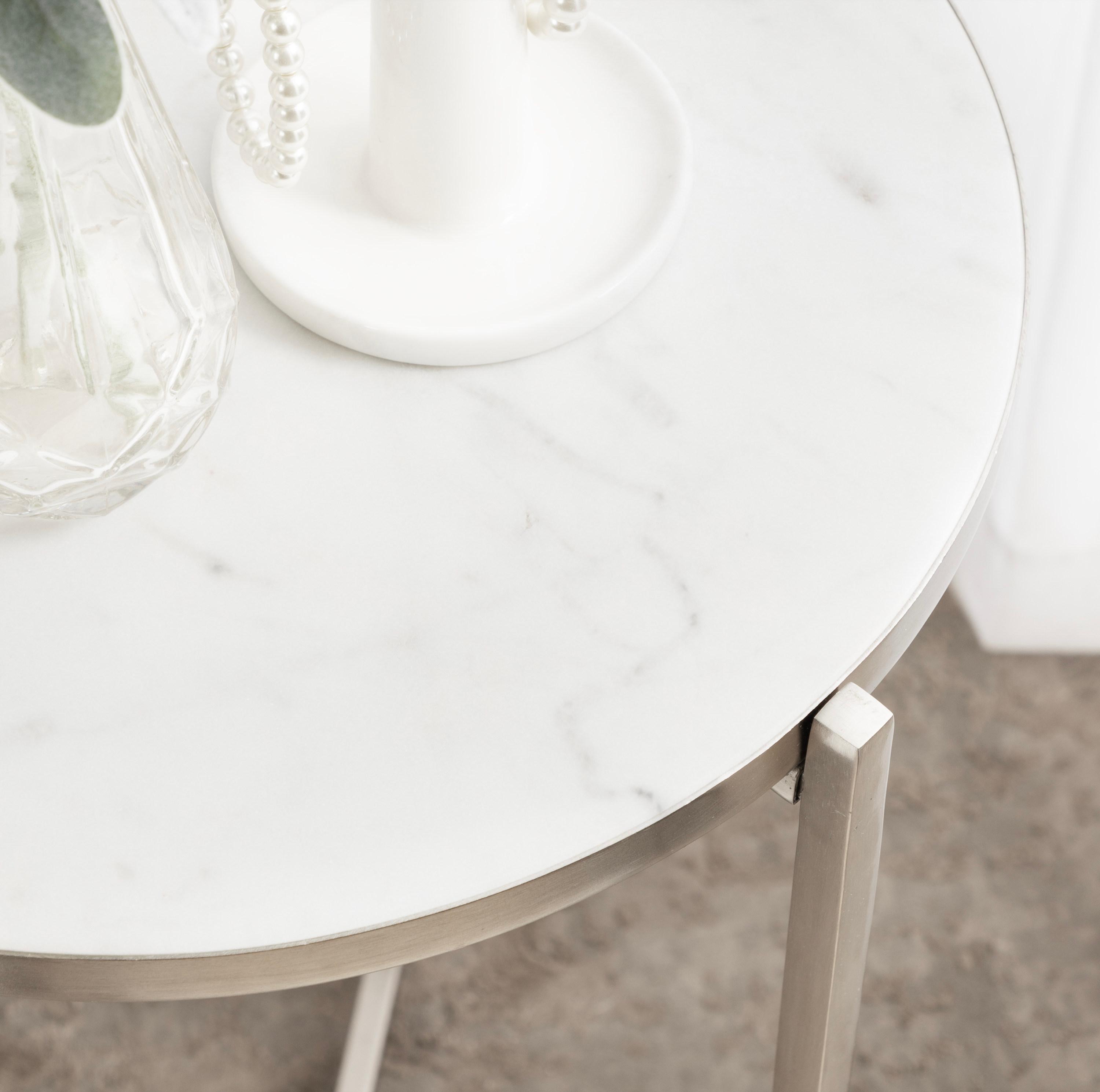 Jameion Marble Top End Table