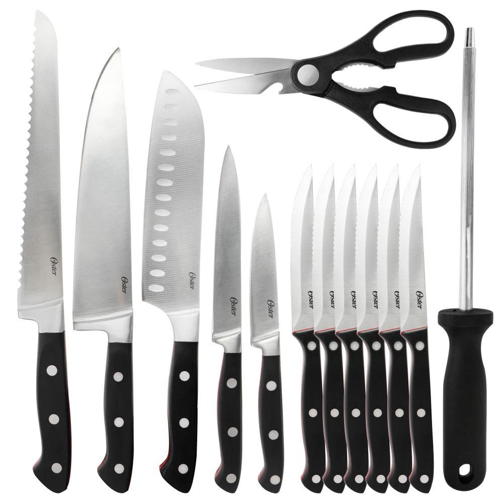 Oster Durbin 14 Piece Stainless Steel Cutlery Set with Block