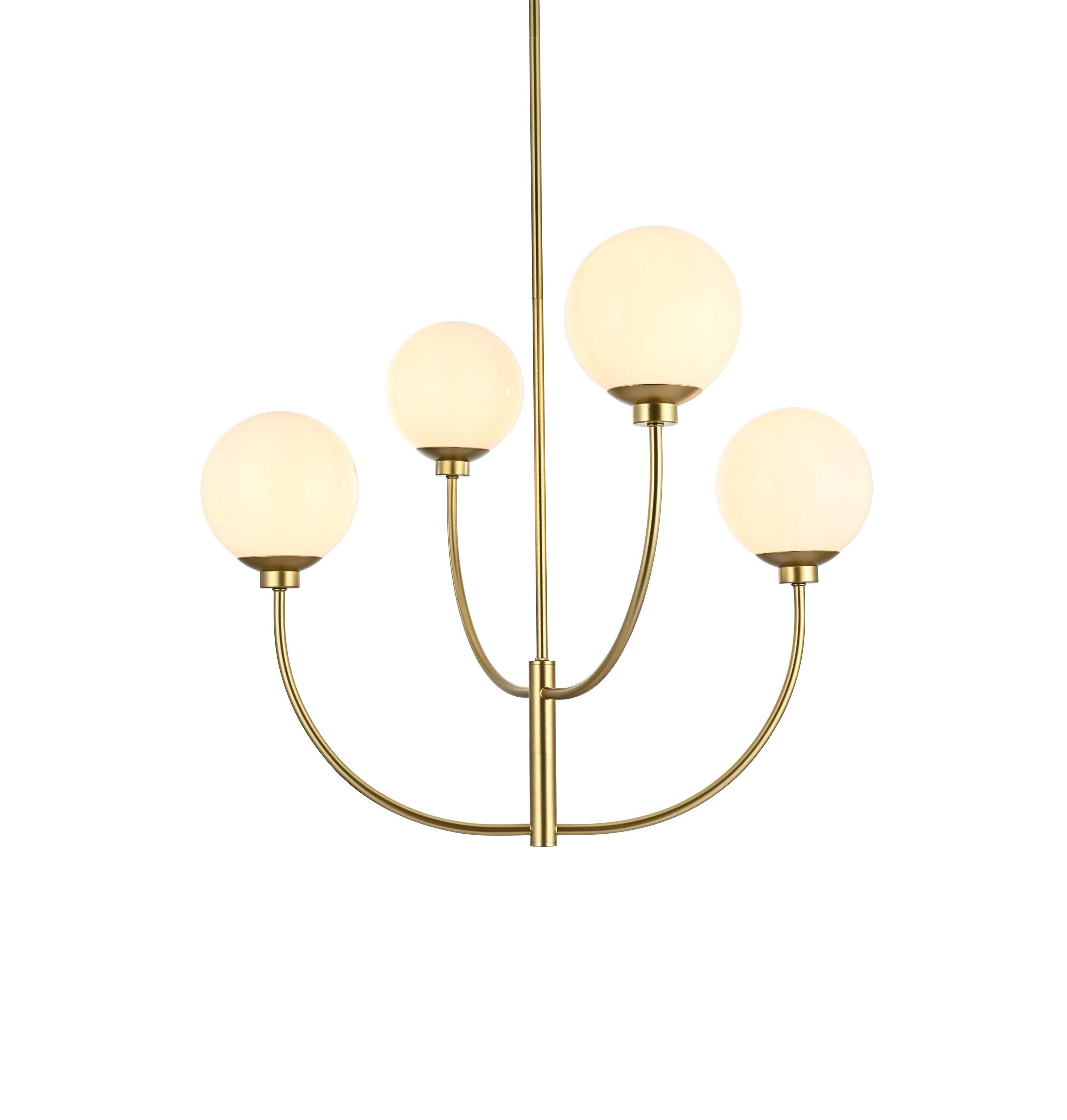 Elegant Lighting Nyomi 36-Inch Chrome Chandelier with Minimalist Look