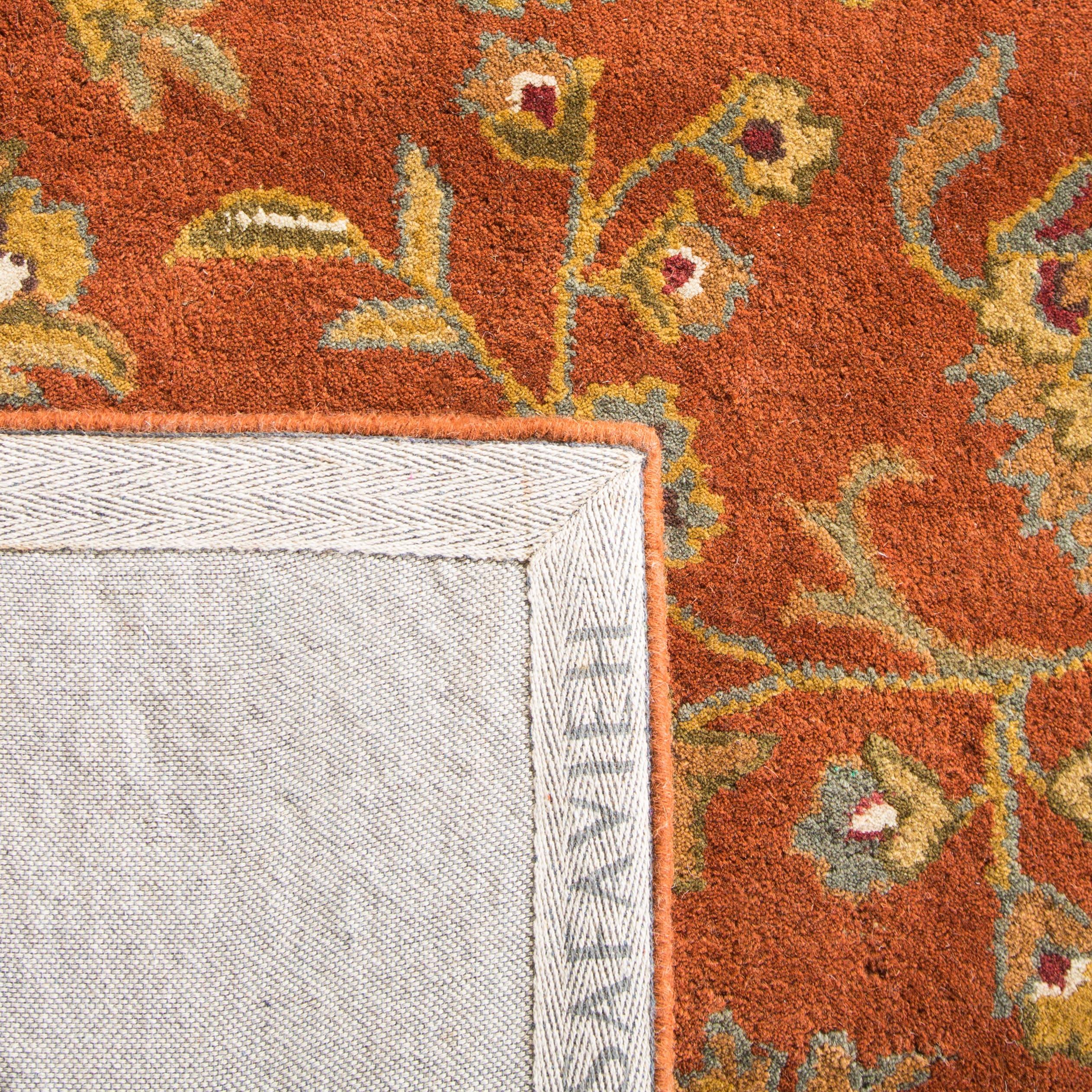 Heritage HG820 Hand Tufted Area Rug - Red/Natural - 7'6"x9'6" - Safavieh.