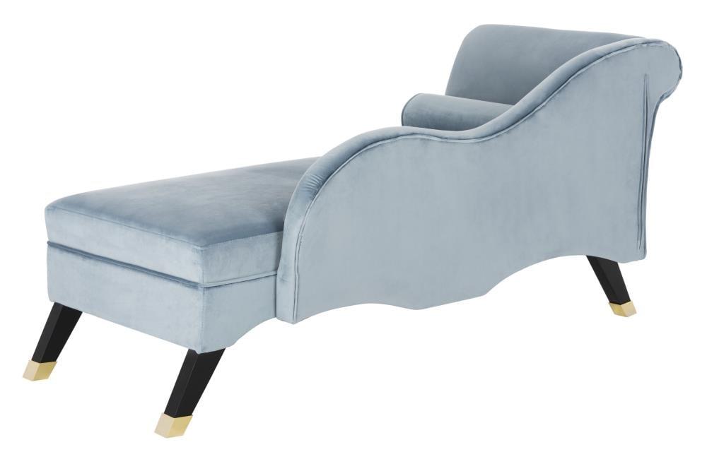 Caiden Chaise - FOX6284 - Slate Blue/Black - Safavieh