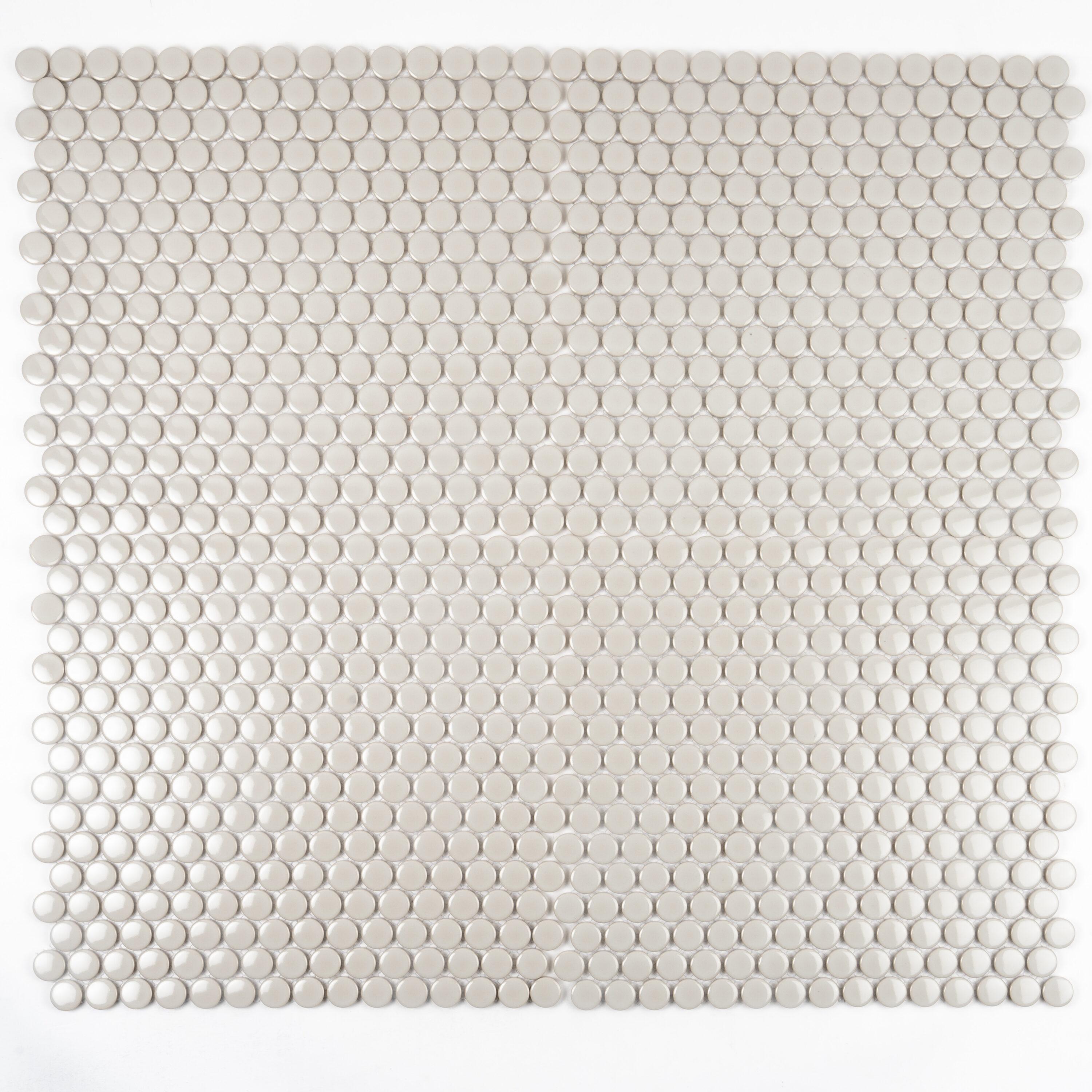 Cirkel 11.46'' W x 12.4'' L Porcelain Tile Mosaic Sheet