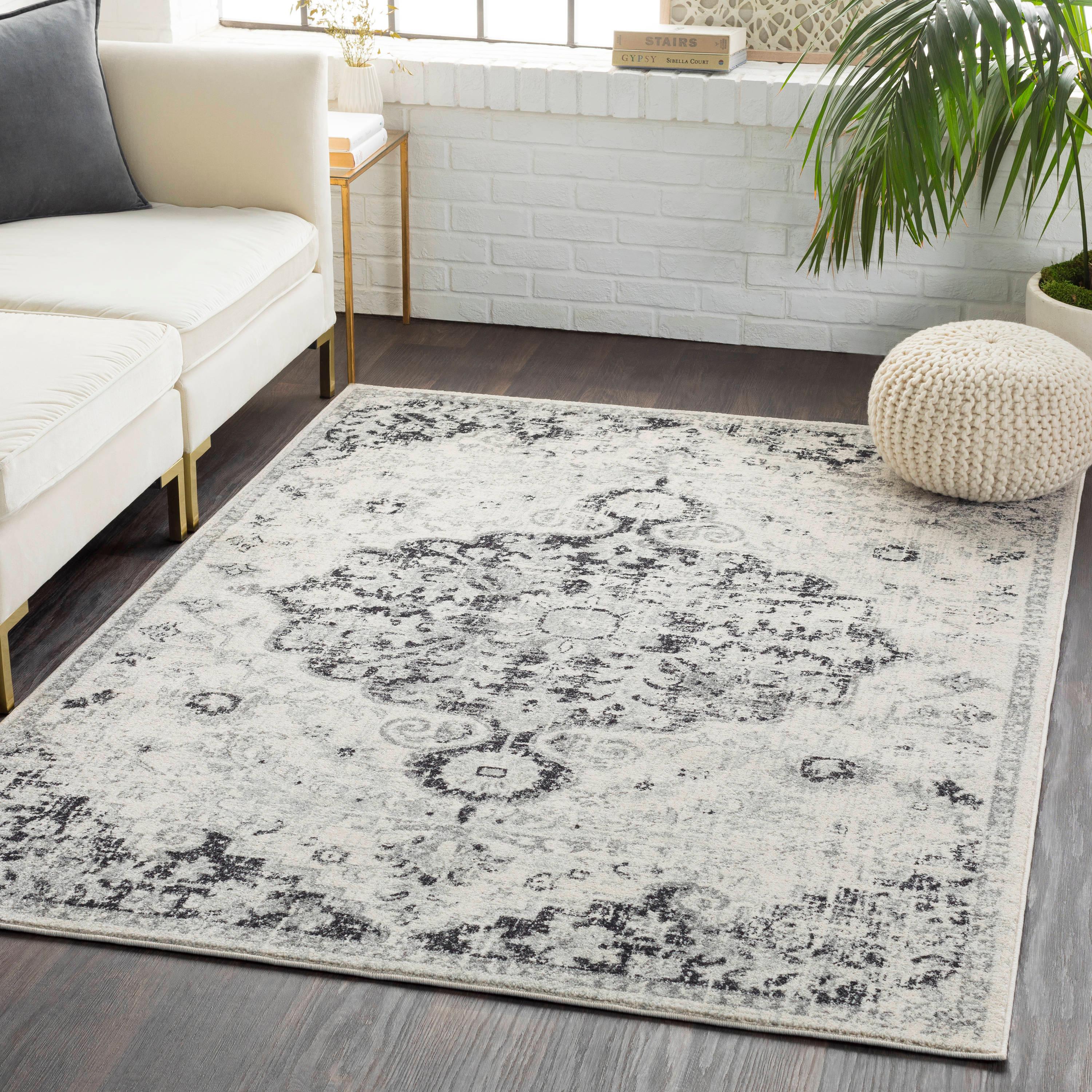 Livabliss 2'x3' Abby Traditional Rugs Cream: Stain & Fade-Resistant, Medium Pile, Indoor, Polypropylene