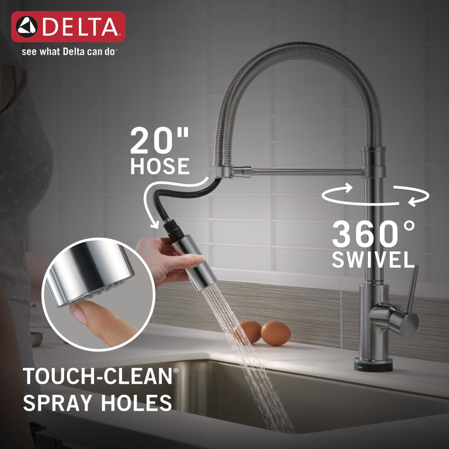 Trinsic Pro Pull Down Touch Single Handle Kitchen Faucet with Accessories
