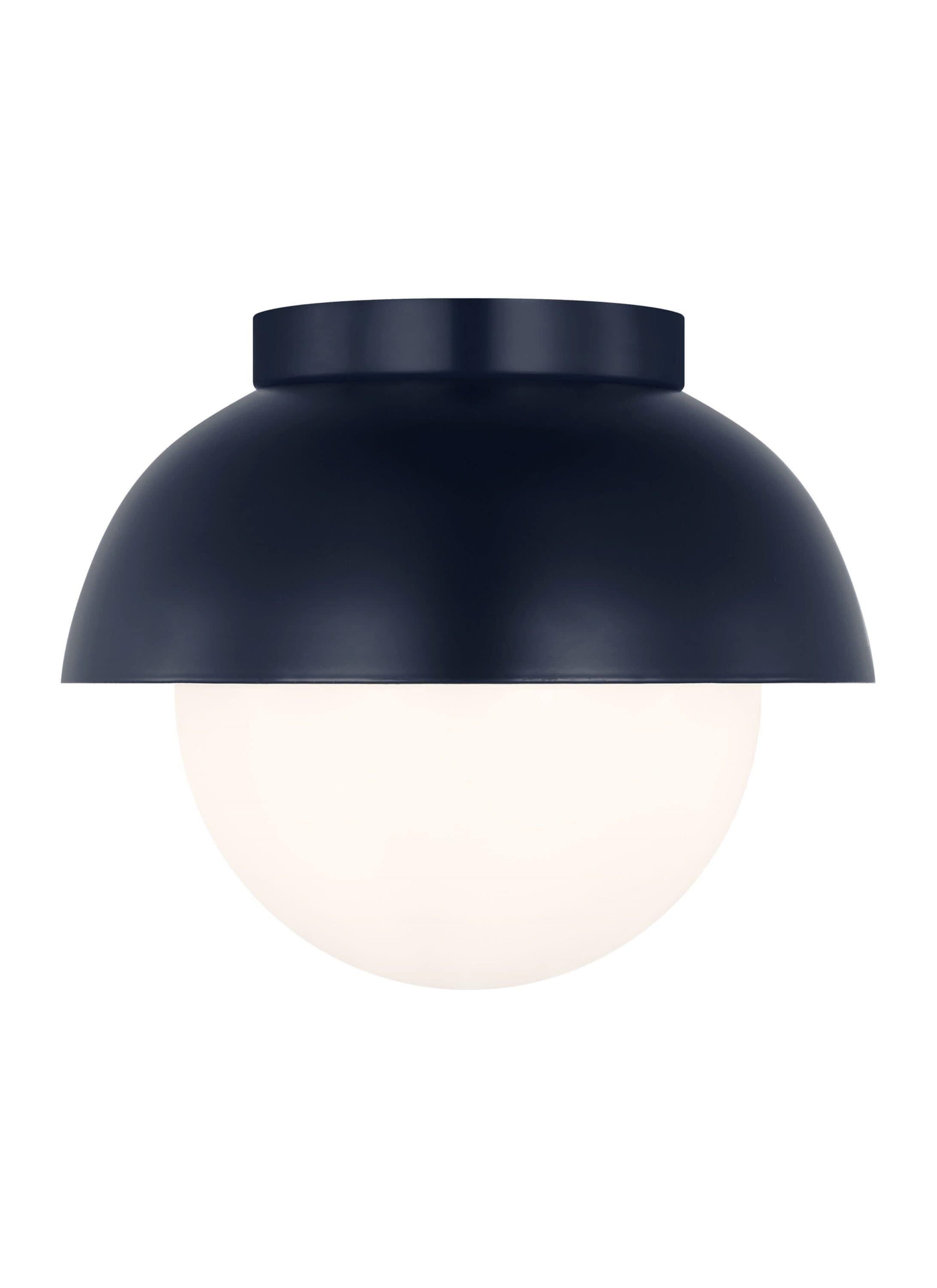 Navy Opal Glass Modern Flush Mount Light