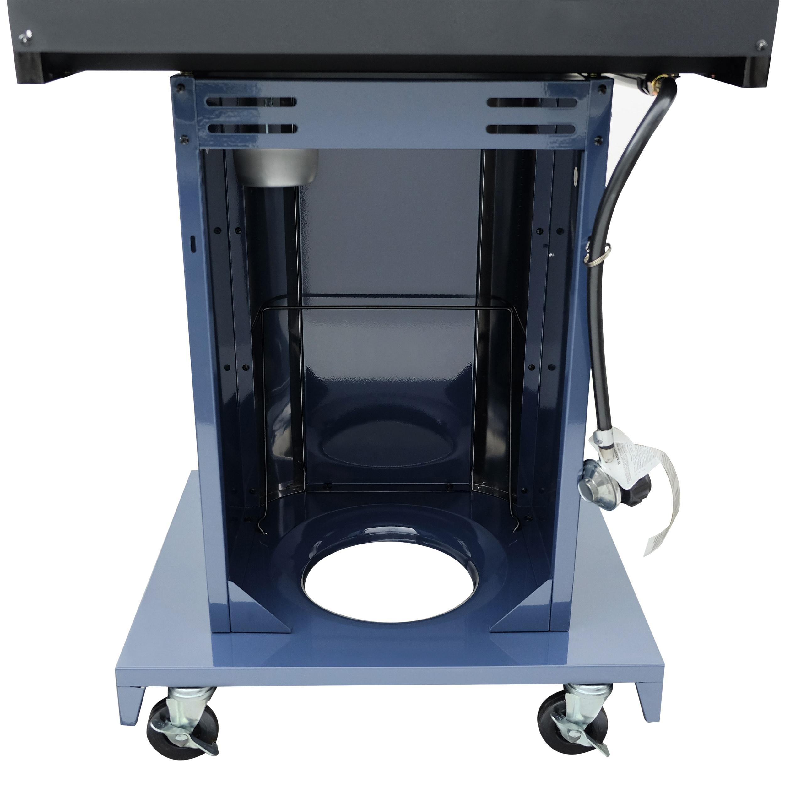 Kenmore 3-Burner Propane Gas Grill with Foldable Side Tables for Outdoor BBQ