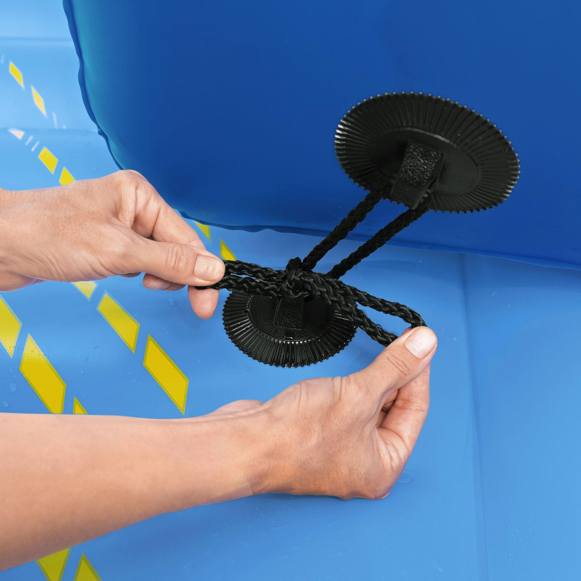 Bestway Hydro Force Detachable Summer Slide 5 Person Inflatable Activity Island with Cup Holders and Heavy Duty Handles for Easy Transport, Blue