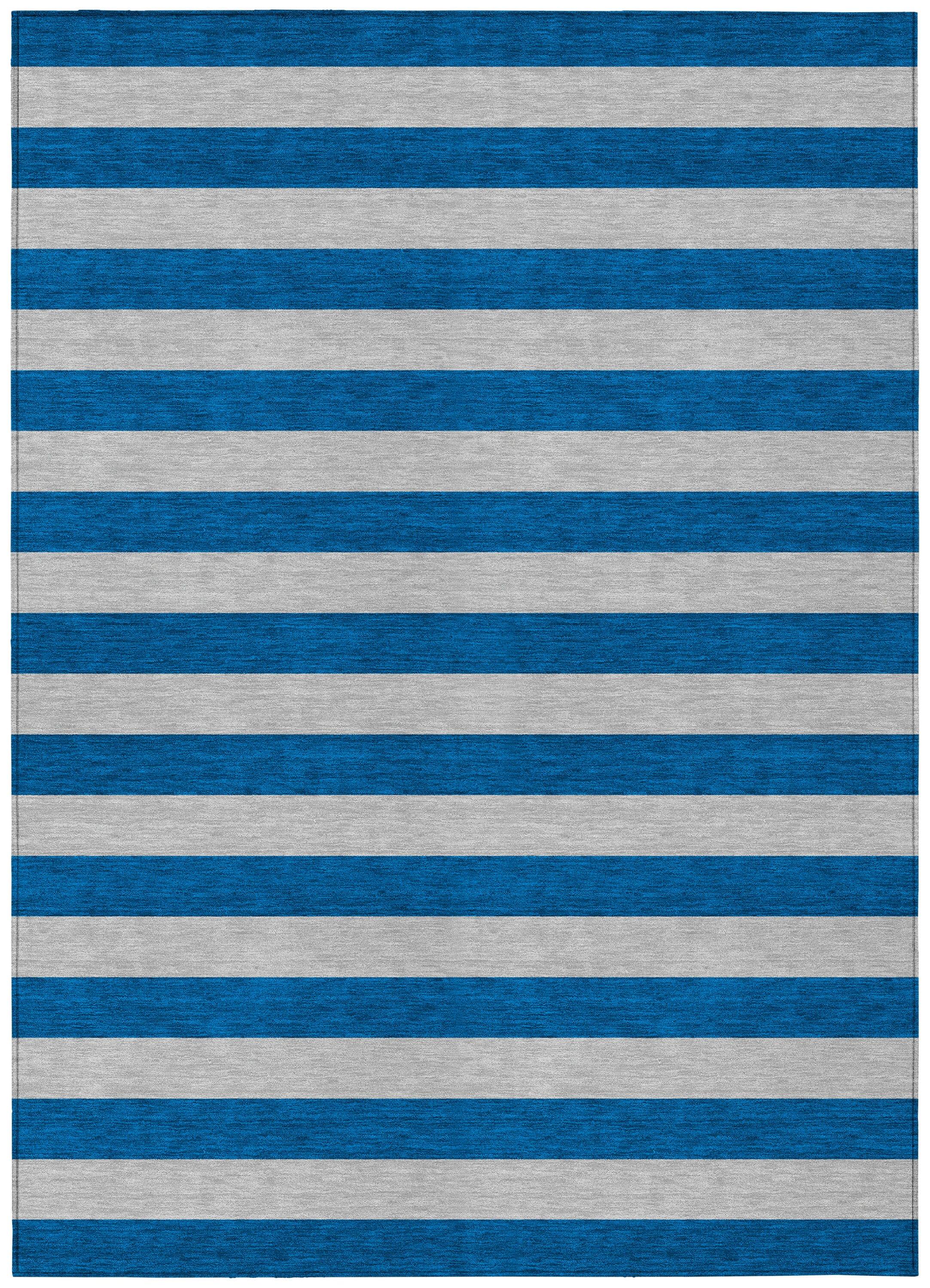 Addison Rugs Machine Washable Indoor/ Outdoor Cabana Stripe Chantille Rug Blue - 2'6" x 3'10"