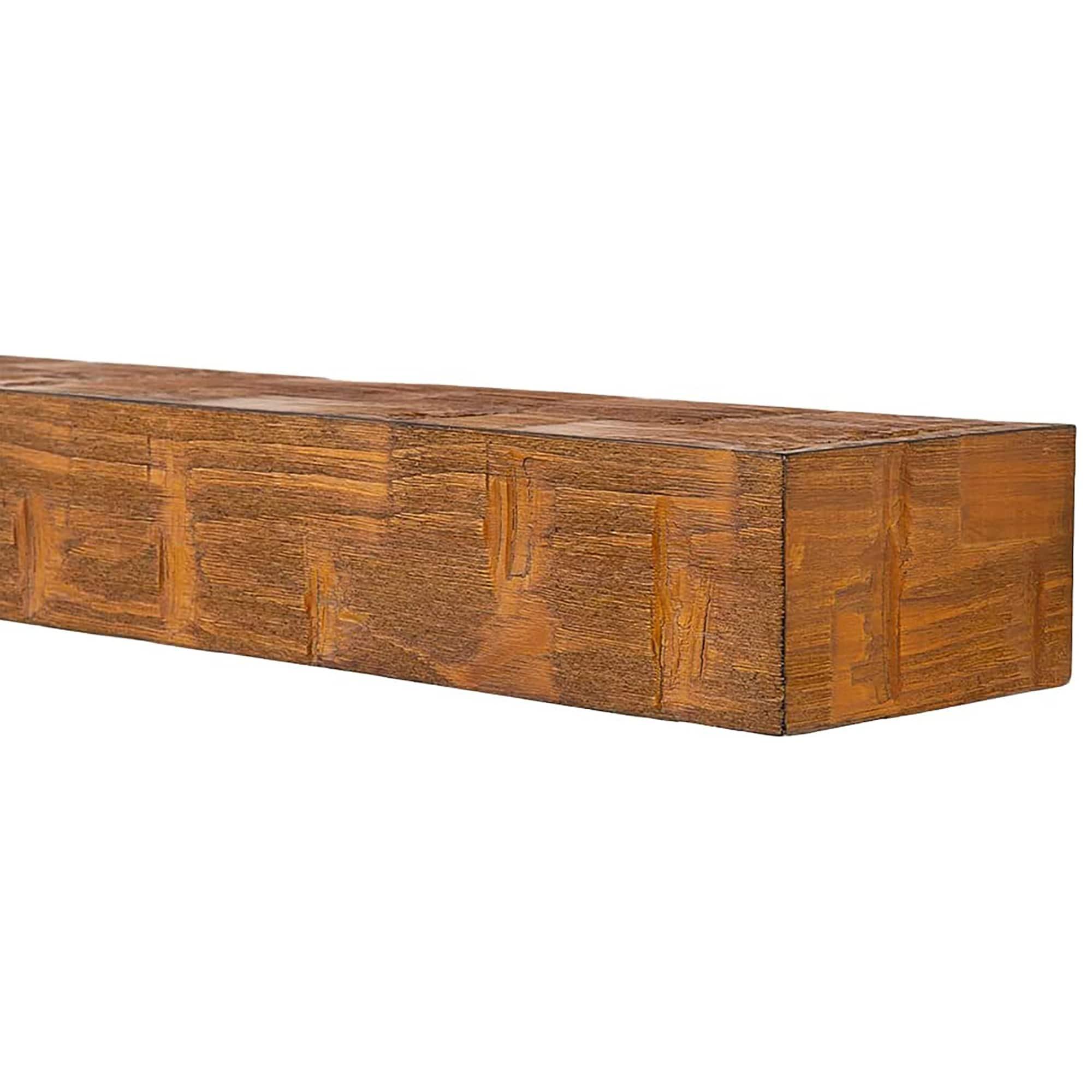 Mantel Directs Country Living Wood Fireplace Mantel Shelf - Bodie Rustic Hand Distressed Pine With Worn, Reclaimed Log Look; For Fireplaces, Hearths & Décor