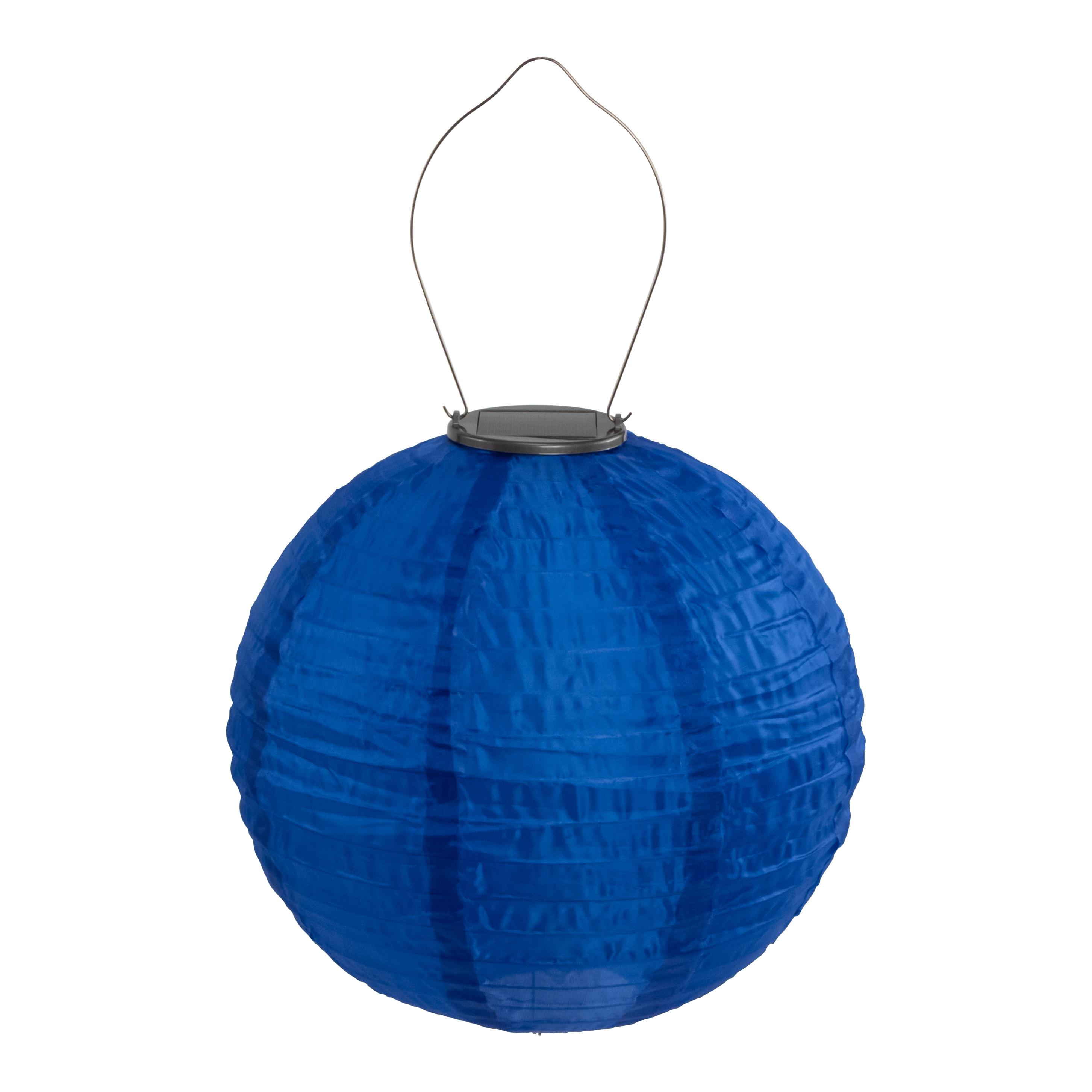 Allsop Home & Garden  Soji Globe Festival Solar Lantern, Cerulean Blue