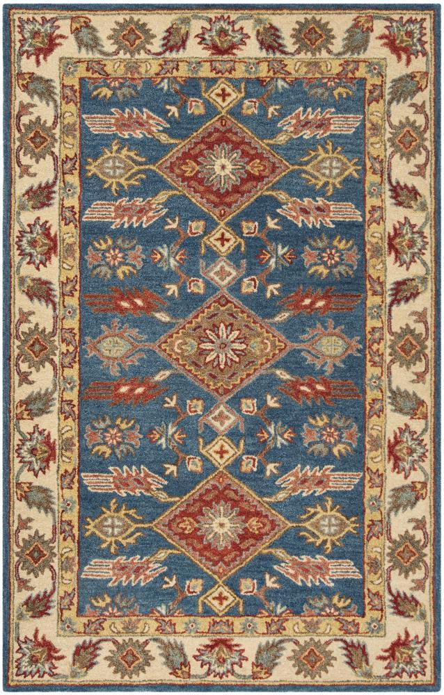 Antiquity AT506 Hand Tufted Area Rug - Blue/Red - 6'x9' - Safavieh.