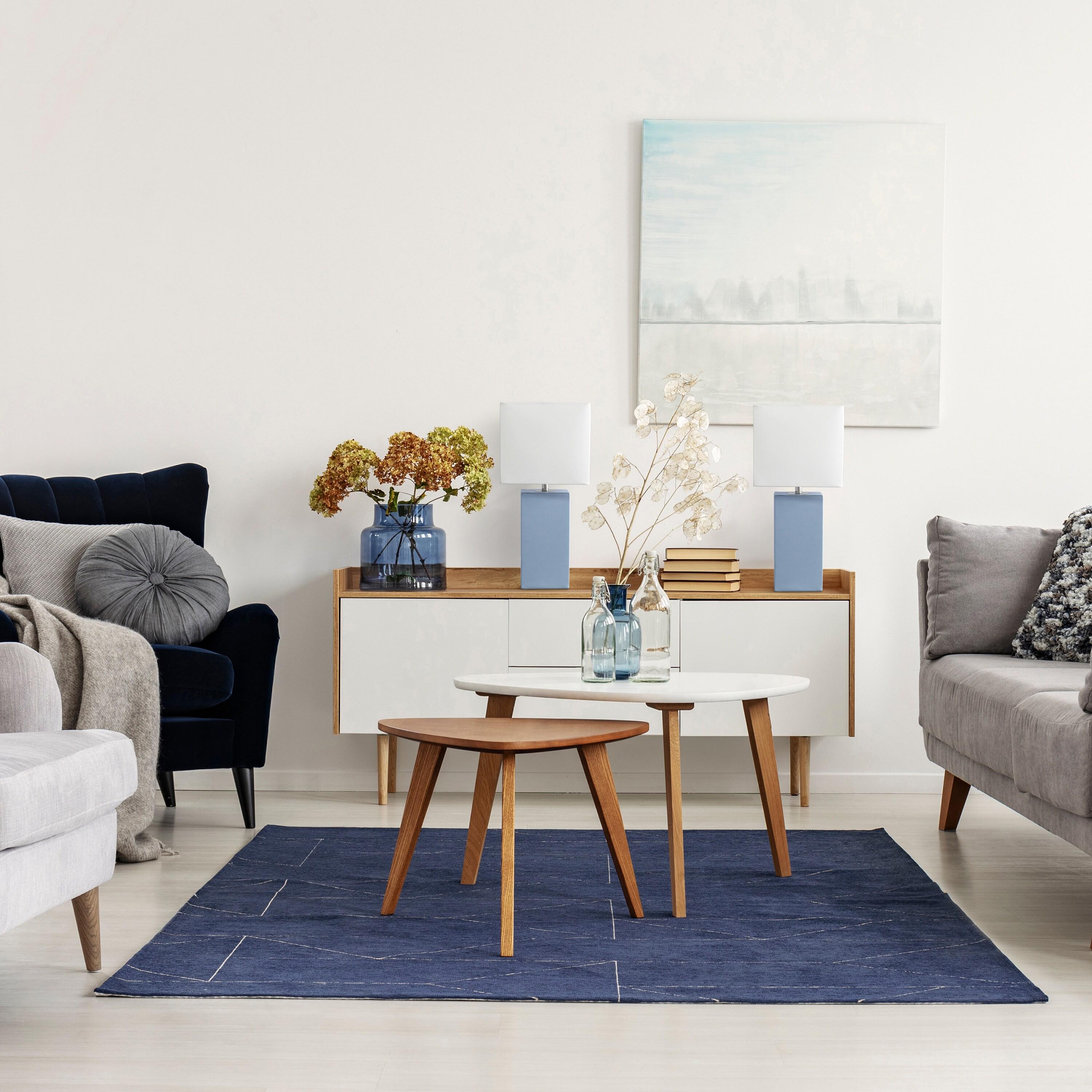 All the Rages 21" Base Table Lamp with White Rectangular Linen Shade