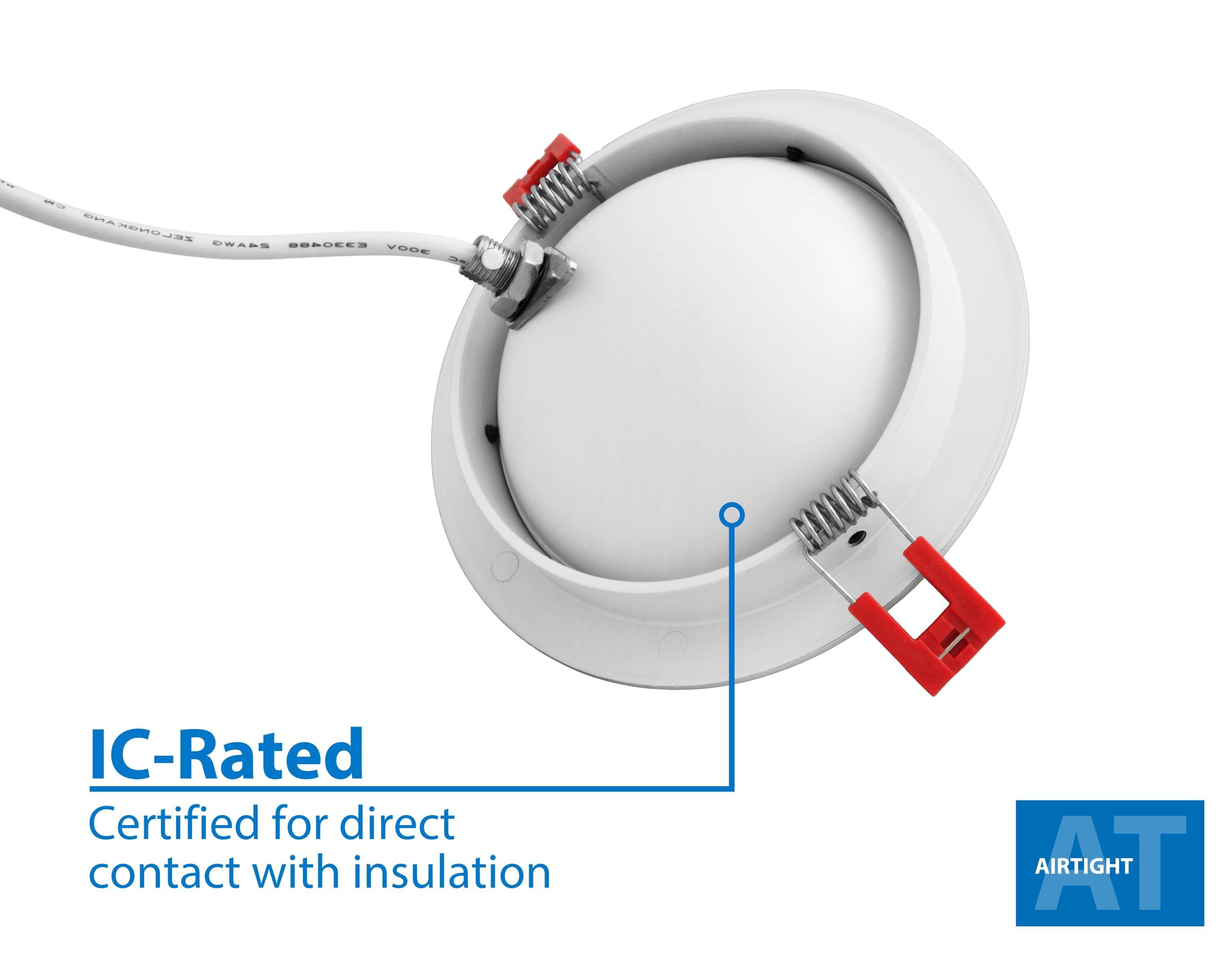 DGF43 4'' Selectable Color Temperature Dimmable Air-Tight IC Rated LED Canless Recessed Lighting Kit