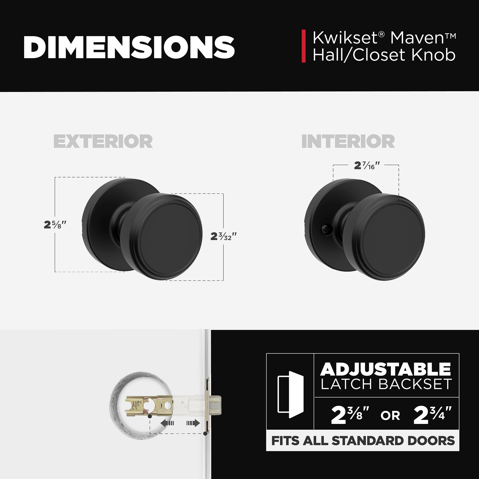 Coastal Interior Door Knobs for Closet, Matt Black Door Knobs Door Handles, Heavy Duty Dummy Door Knob with Round Rosette