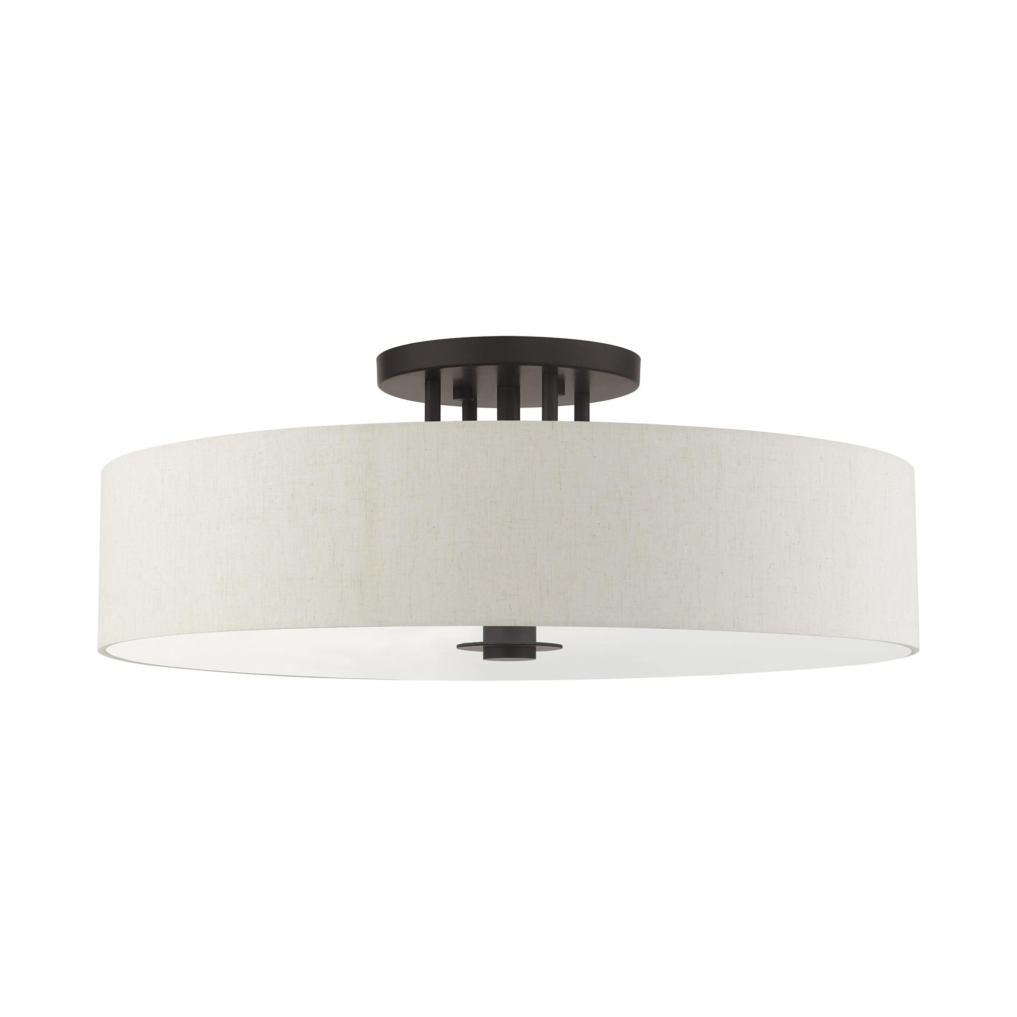 Livex Lighting Meridian 6 - Light Semi-Flush Mount in  English Bronze
