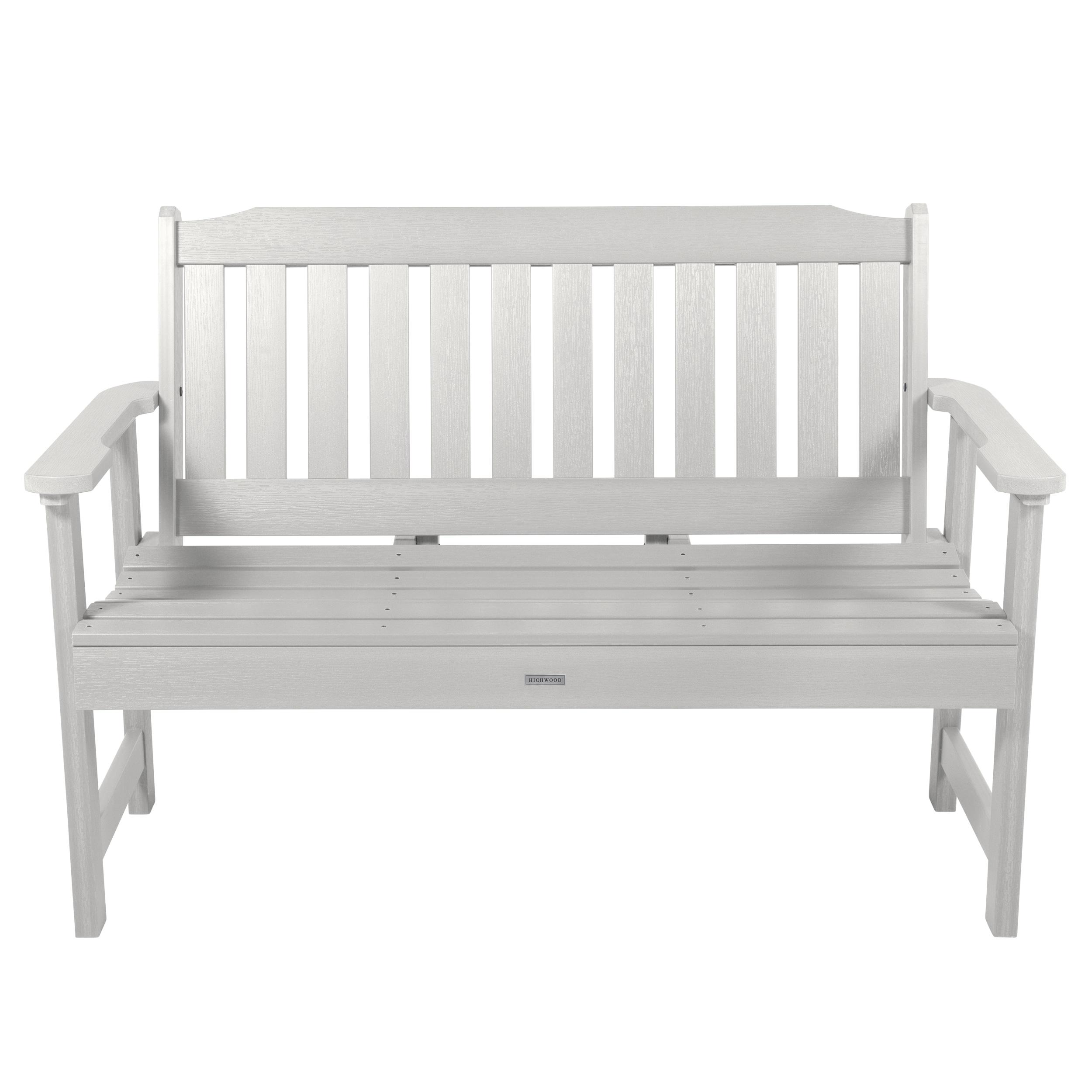 4' Lehigh Garden Bench White - highwood: Durable Poly Lumber, Fade-Resistant, 500lb Capacity