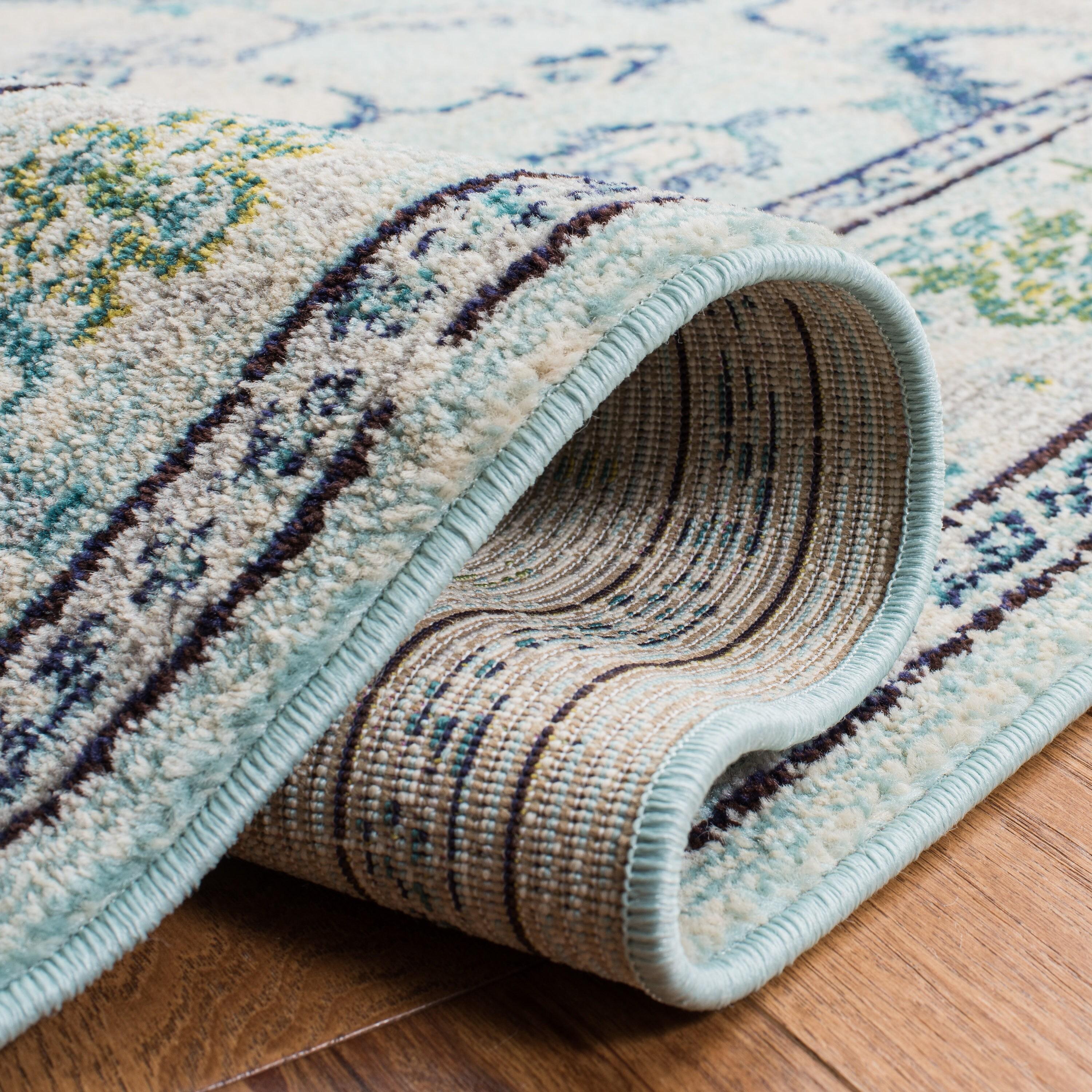 Monaco MNC243 Power Loomed Indoor Area Rug - Light Blue/Ivory - 8'x10' - Safavieh