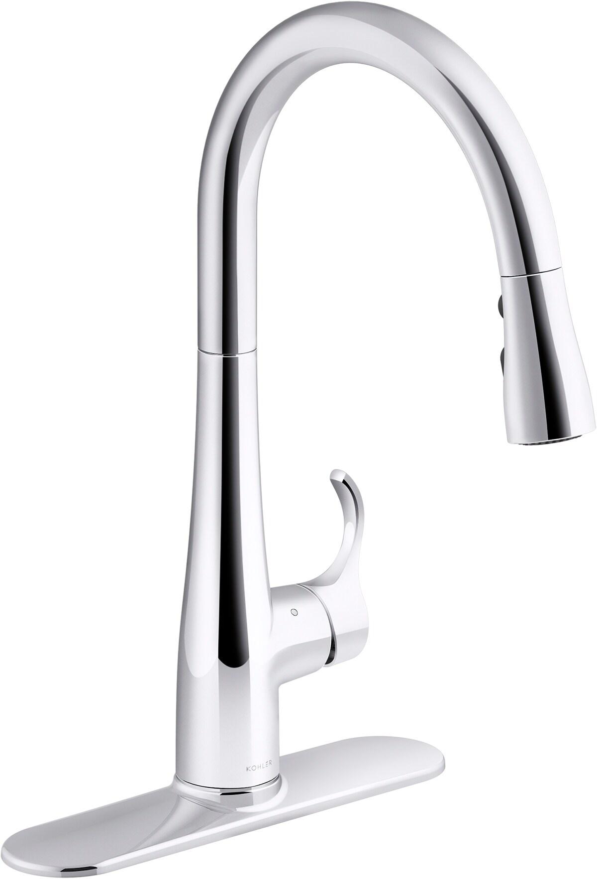 Simplice Touchless Pull-Down Kitchen Sink Faucet with Three-Function Sprayhead